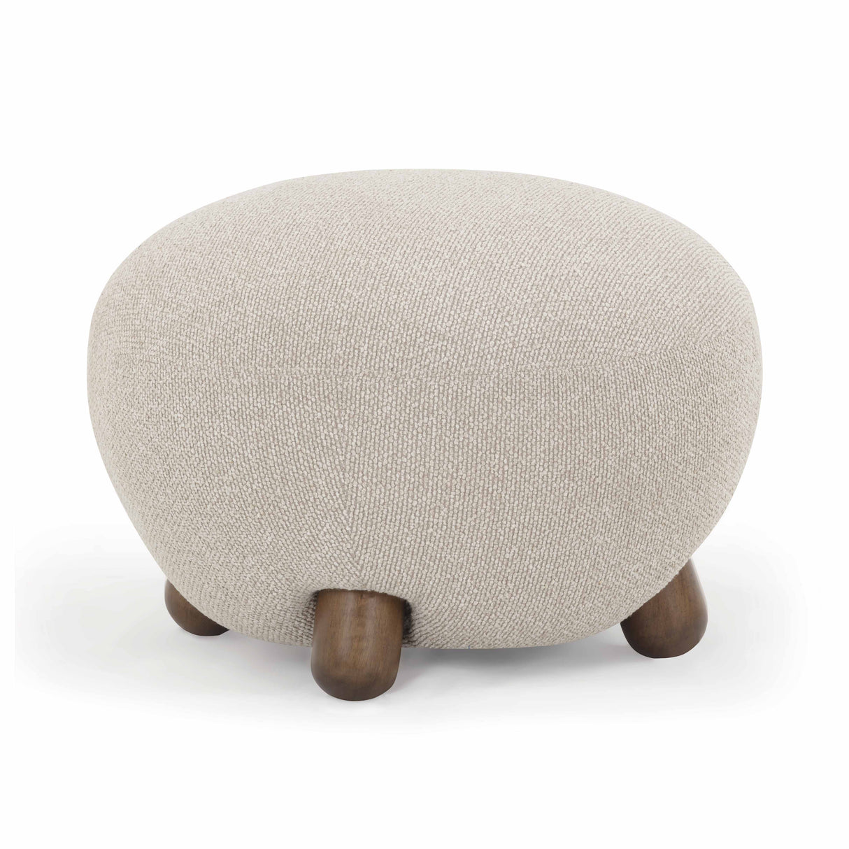 Pucker Warm Grey Boucle Ottoman