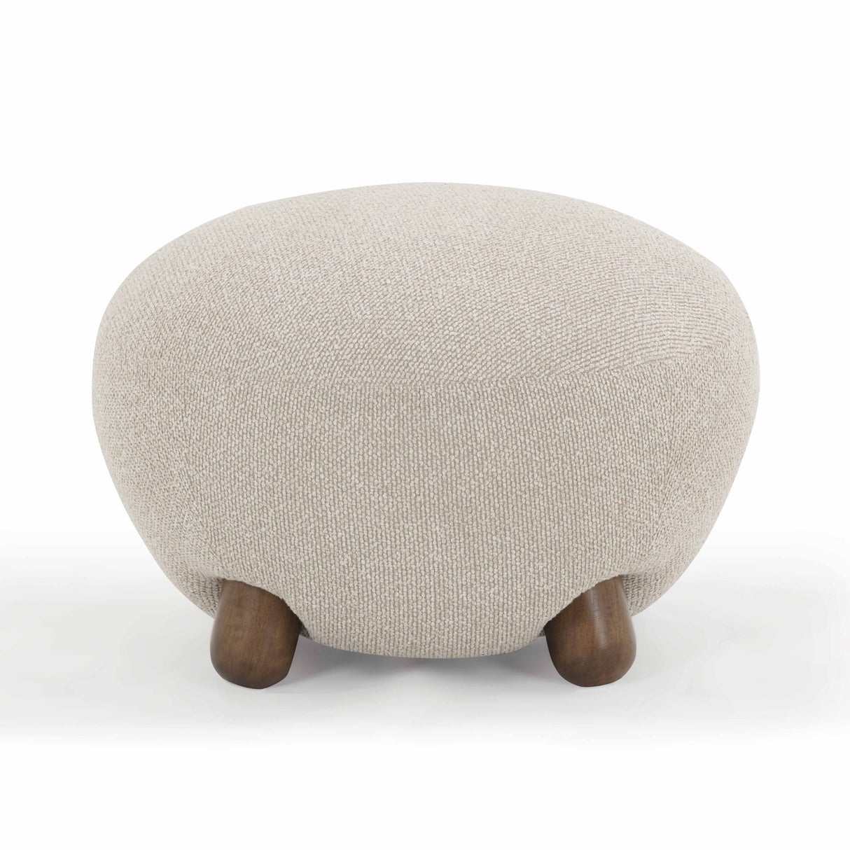 Pucker Warm Grey Boucle Ottoman