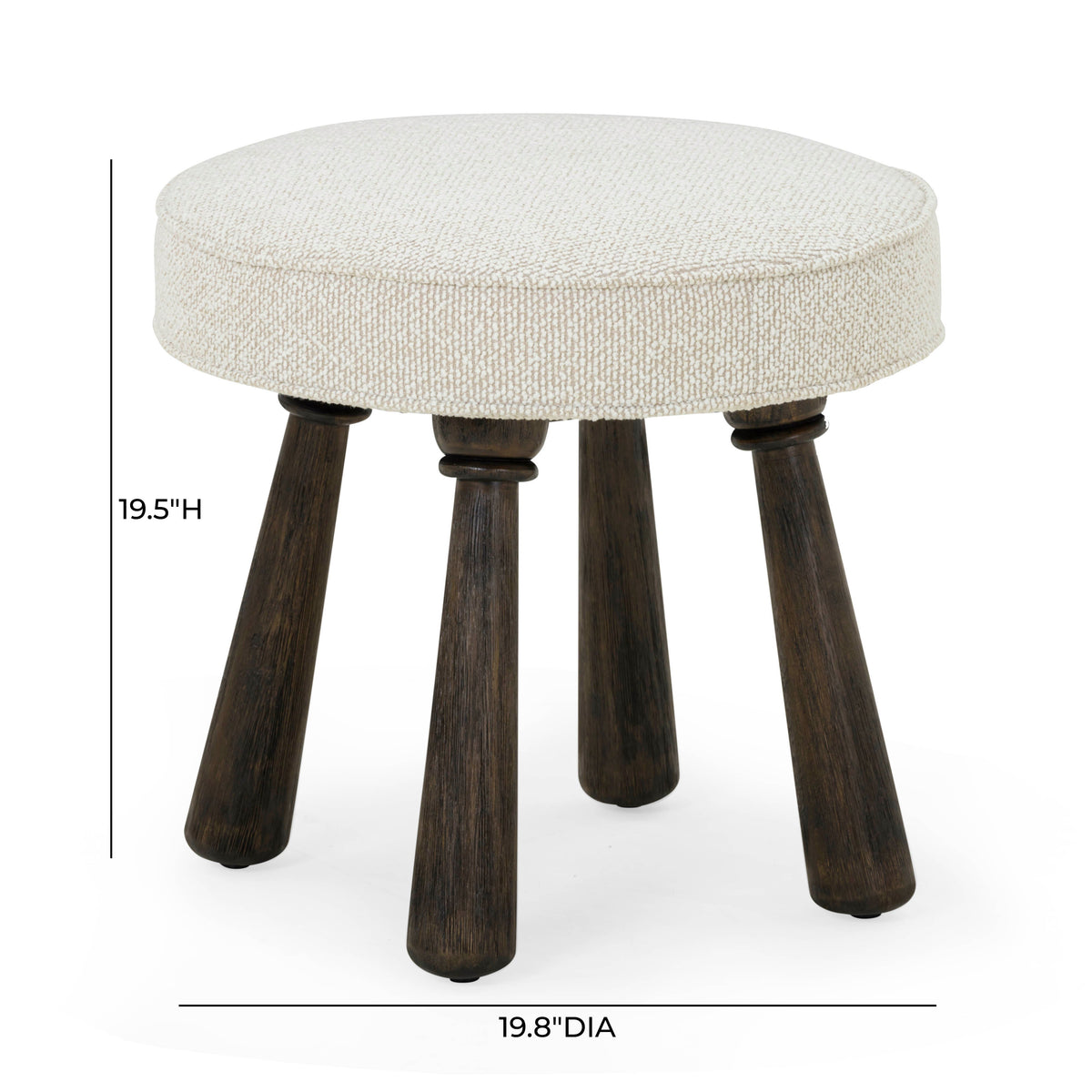 Pookie Performance Boucle Accent Stool - View 6
