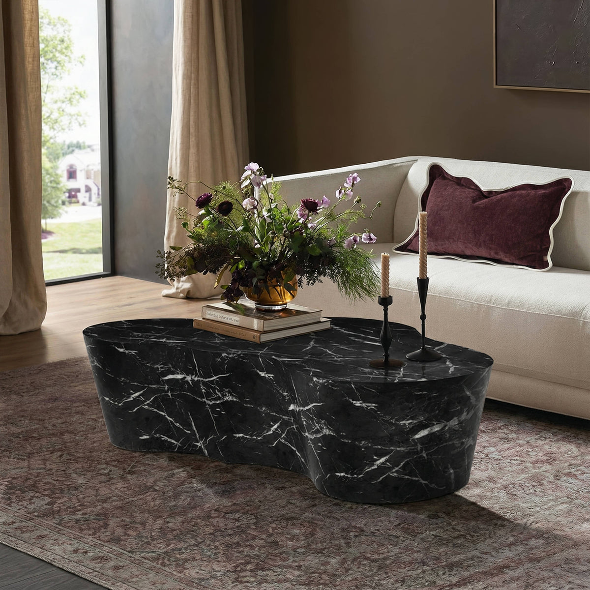 Slab 59" Concrete Indoor/Outdoor Coffee Table - View 23