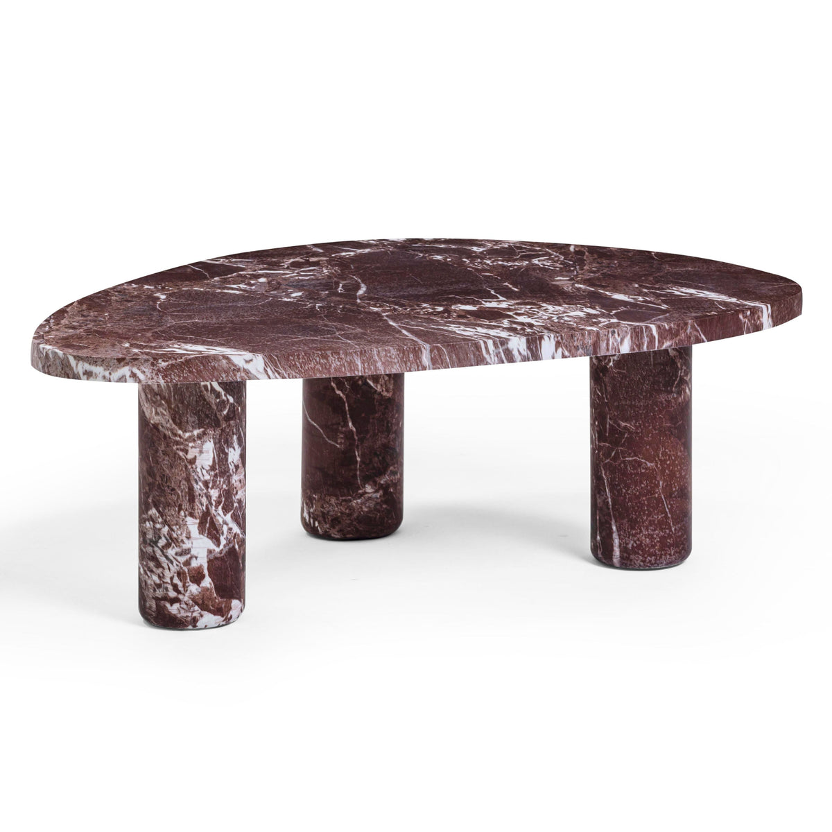Libby Faux Red Levanto Marble Indoor/Outdoor Coffee Table (36"-48") - View 3