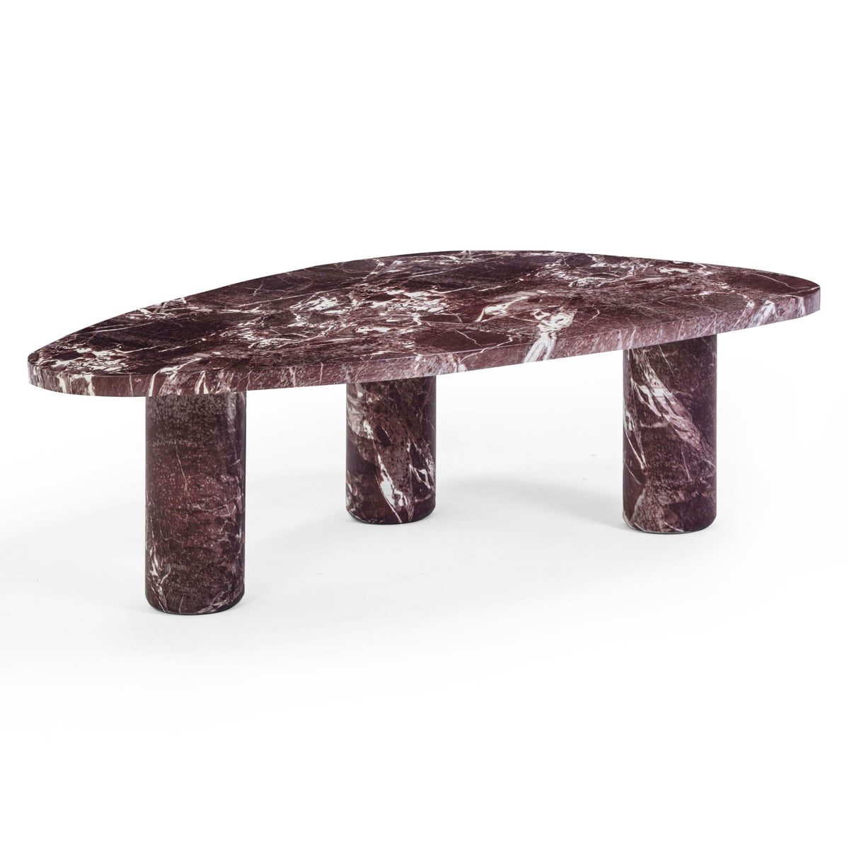 Libby Faux Red Levanto Marble Indoor/Outdoor Coffee Table (36"-48") - View 12