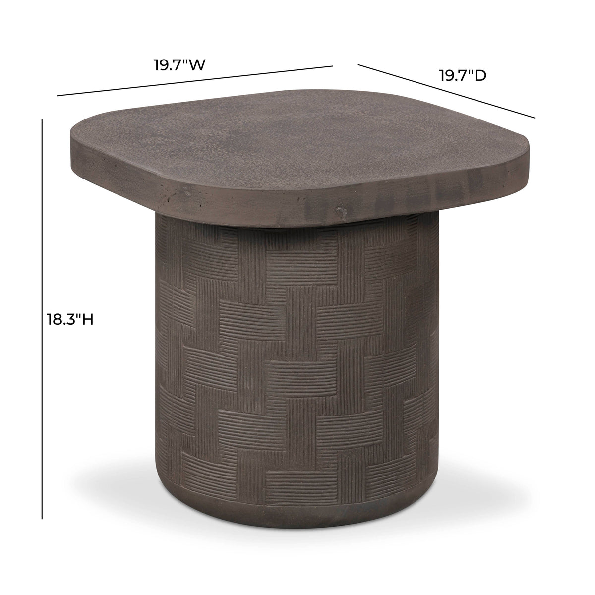 Suraya Indoor/Outdoor Concrete Side Table - View 13