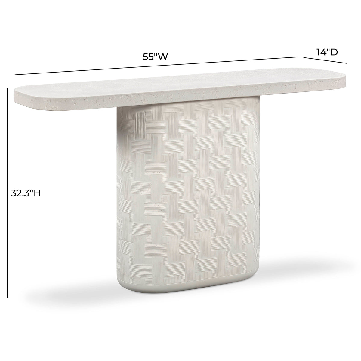 Suraya 55" Indoor/Outdoor Concrete Console Table - View 6