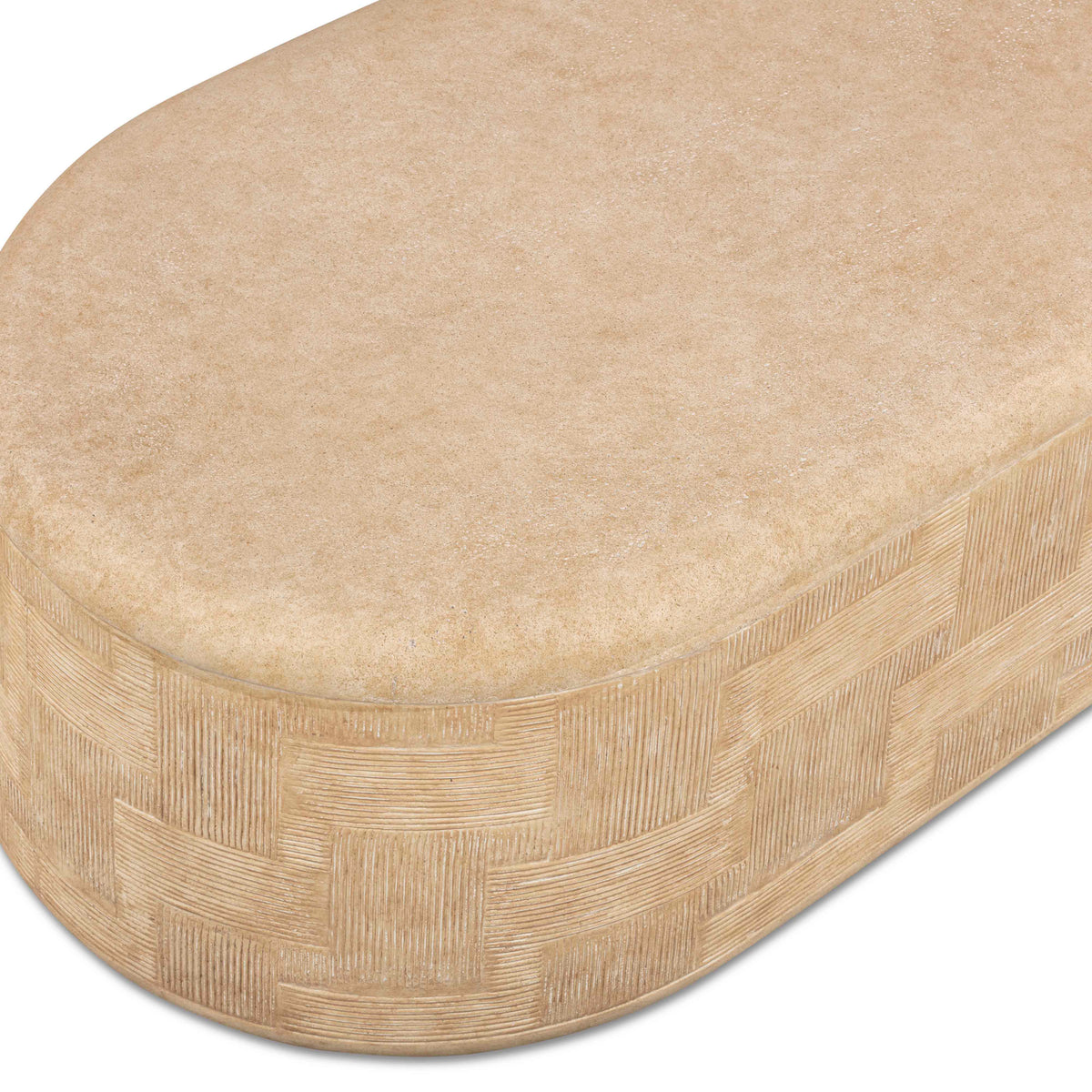 Suraya 55" Indoor/Outdoor Concrete Rounded Coffee Table - View 15