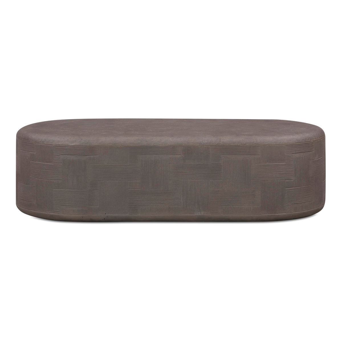 Suraya 55" Indoor/Outdoor Concrete Rounded Coffee Table - View 20