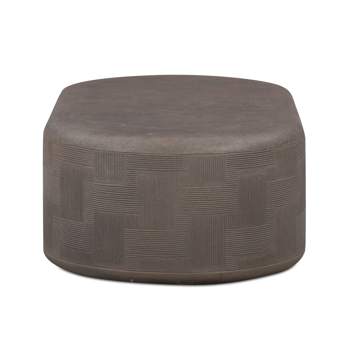 Suraya 55" Indoor/Outdoor Concrete Rounded Coffee Table - View 21