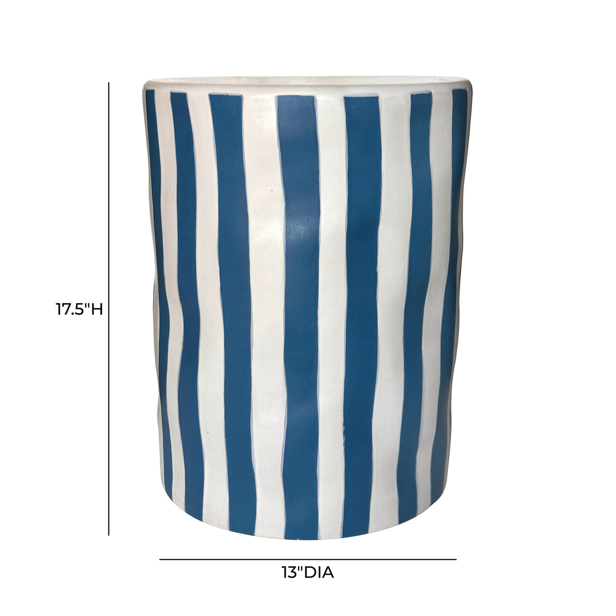 Tempest Indoor/Outdoor Ceramic Table in Stripes