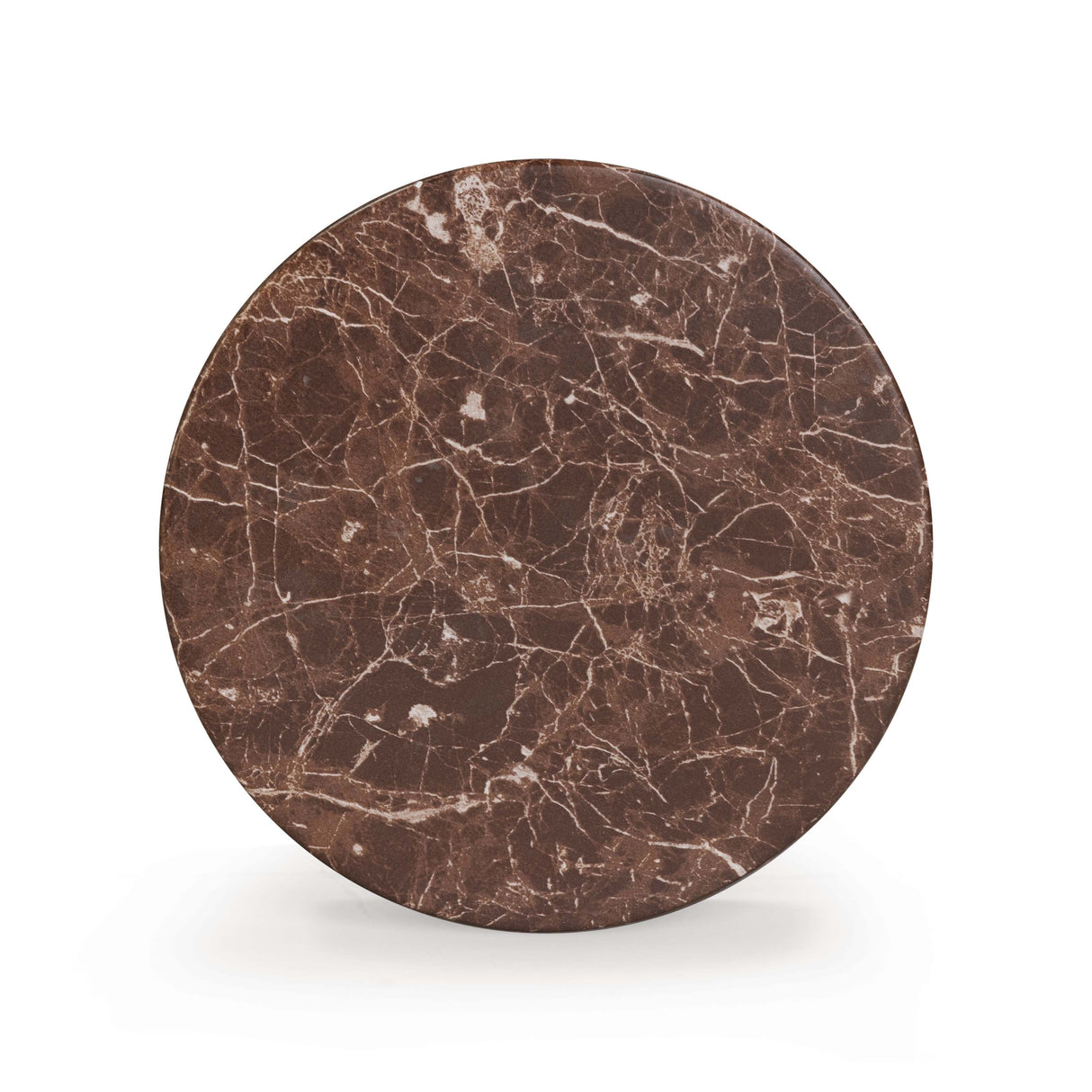 Ayon Faux Red Levanto Marble Indoor/Outdoor Concrete Side Table