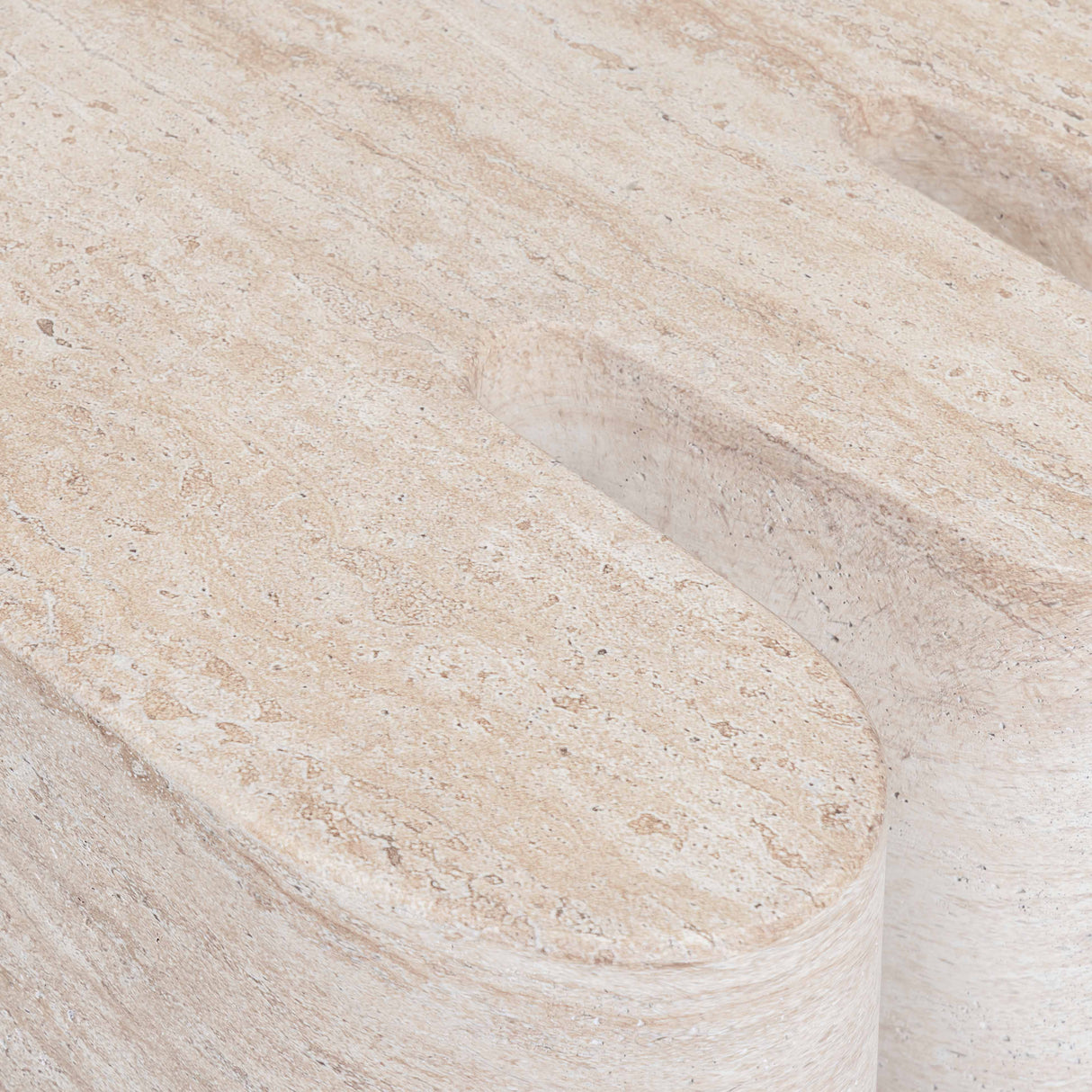 Thyme Faux Travertine Indoor/Outdoor Concrete Side Table