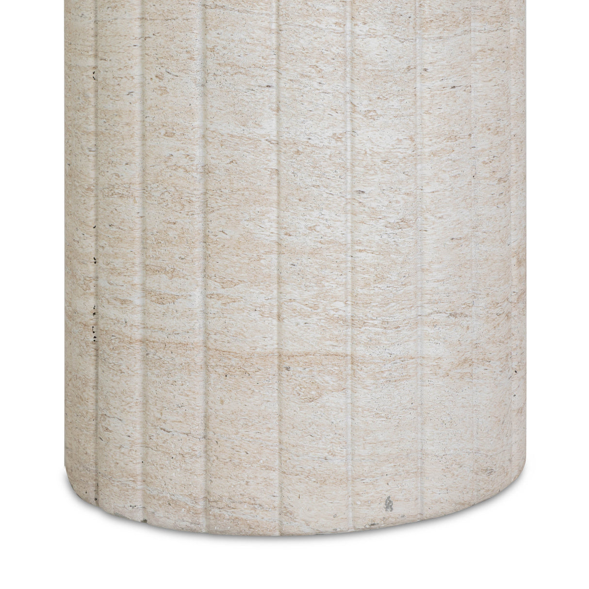 Blossom Faux Travertine Indoor/Outdoor Concrete Side Table