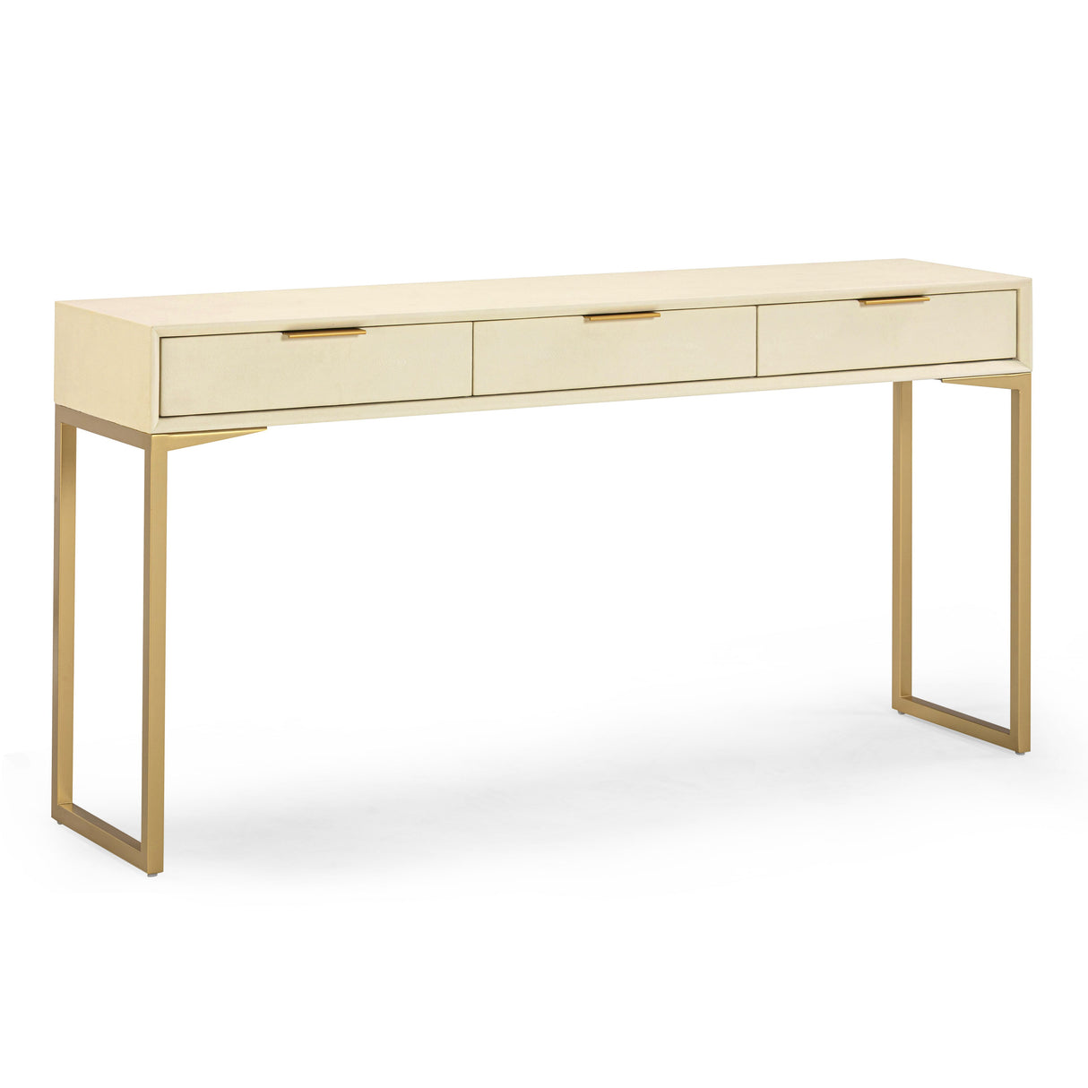 Pesce 59" Shagreen 3 Drawer Console Table
