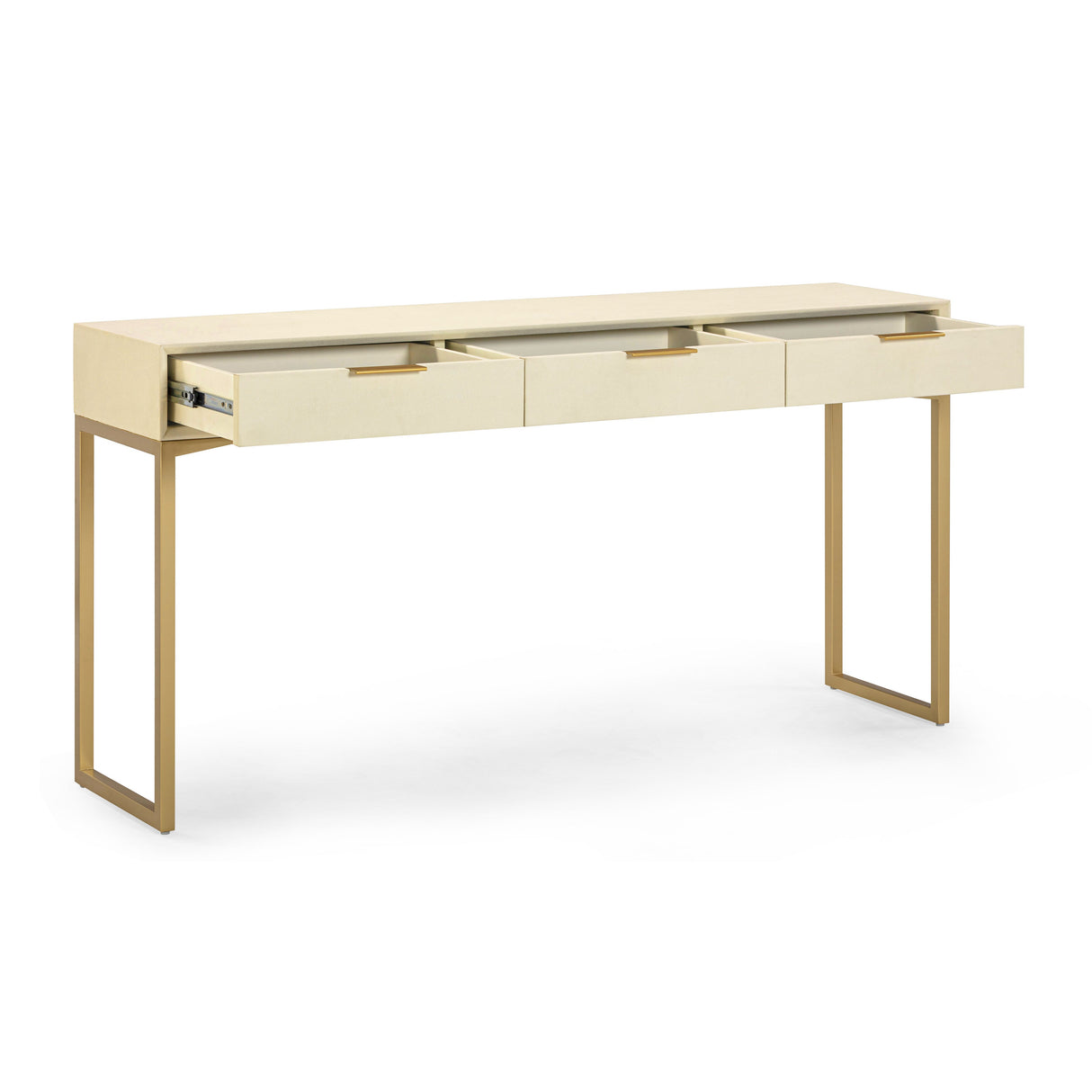 Pesce 59" Shagreen 3 Drawer Console Table