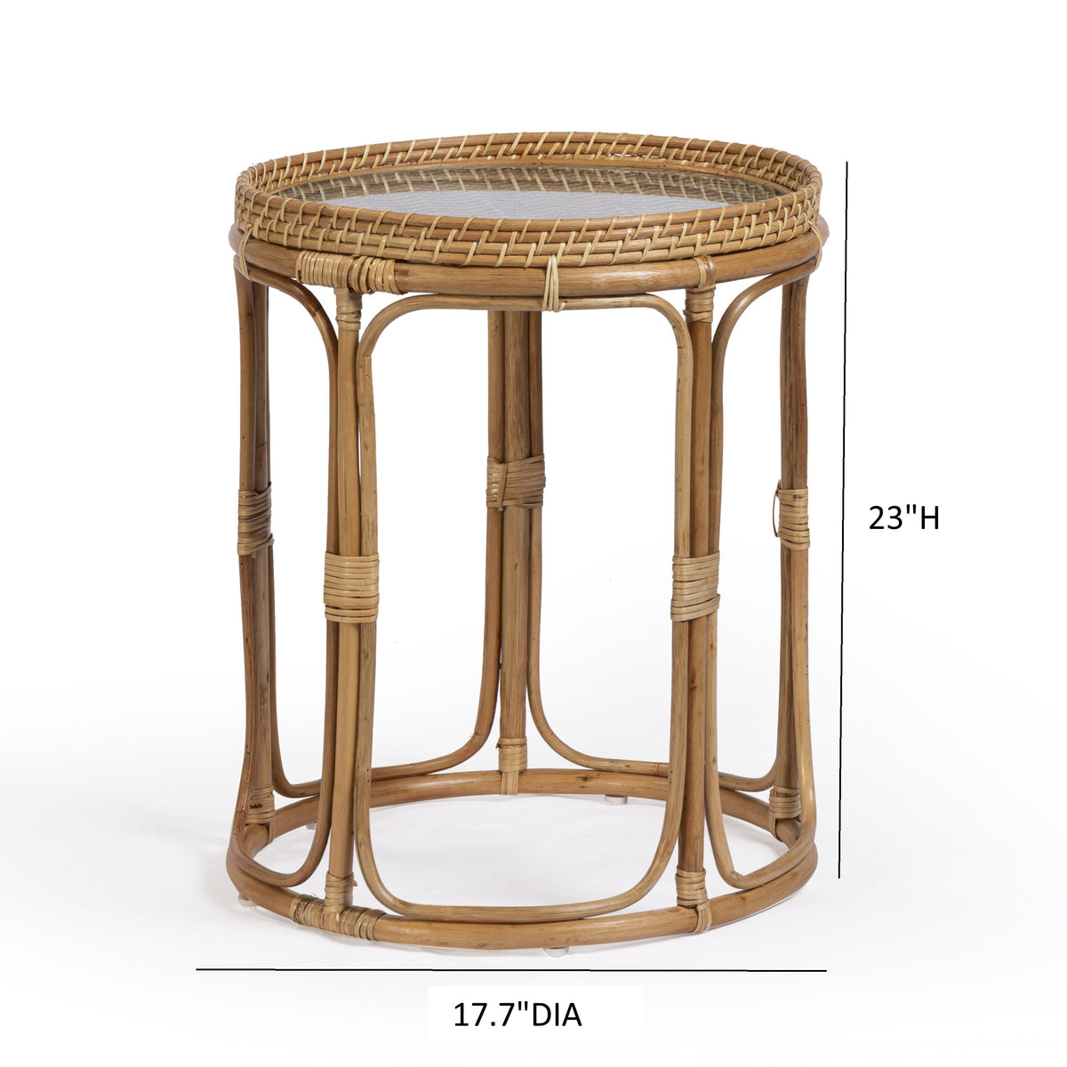 Lindy Rattan Side Table - View 8