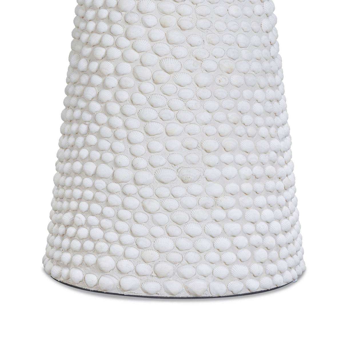 Coast Pearl White Seashell Round Side Table - View 4