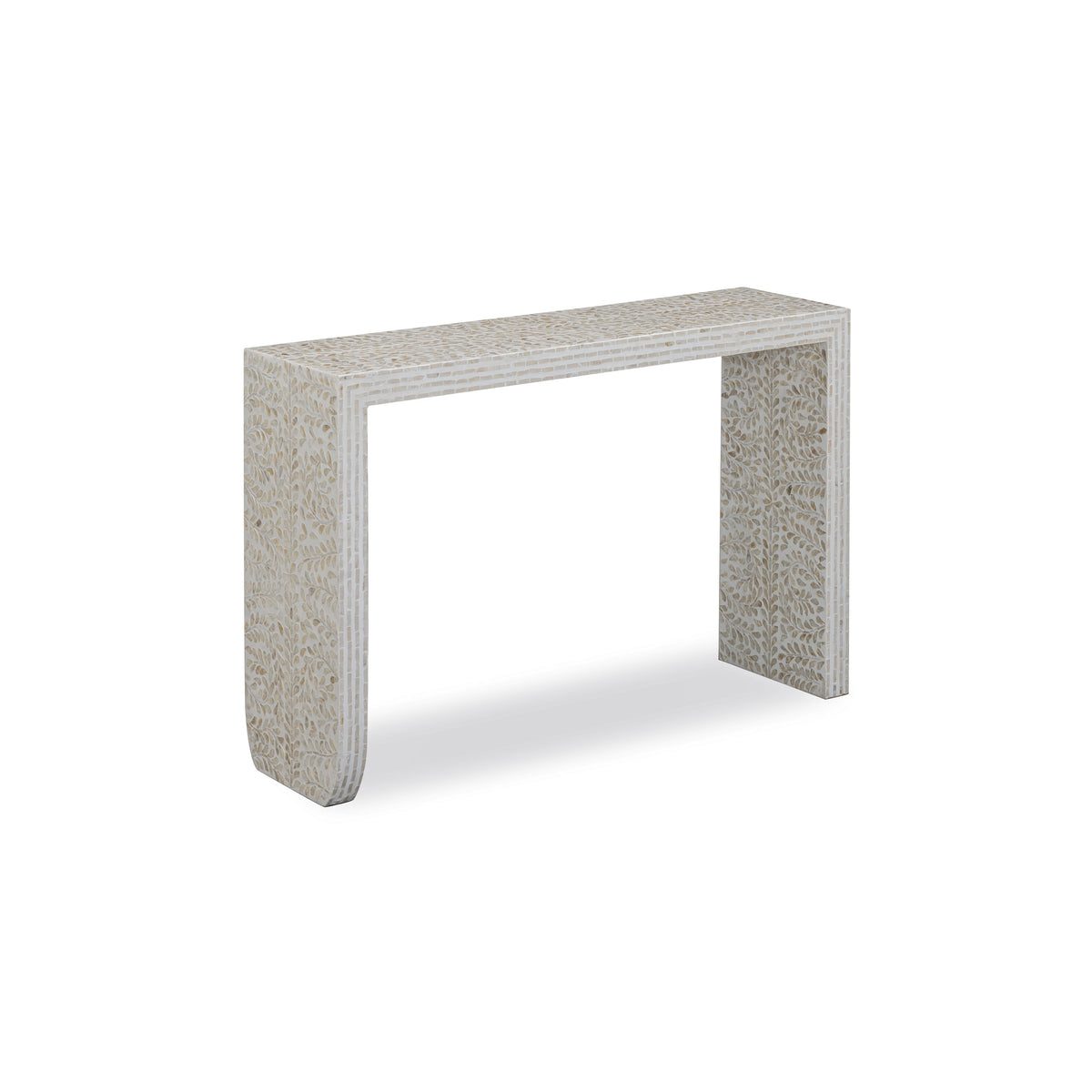 Cyprus 47" Cream Capiz Shell Console Table - View 3