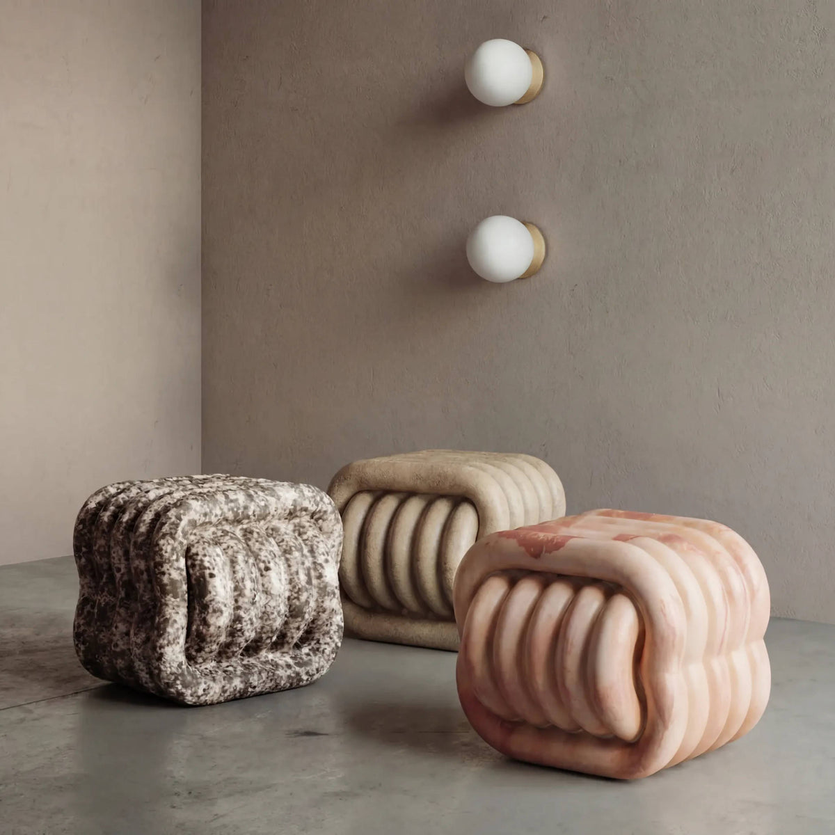 Love Knot Concrete Indoor/Outdoor Accent Stool - View 16