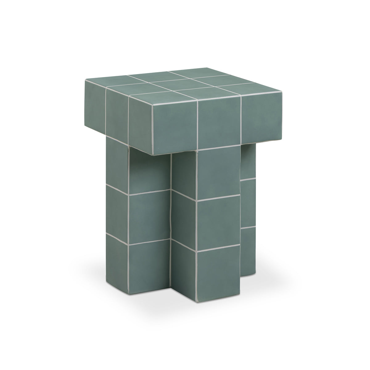 Alma Tile Concrete Indoor/Outdoor Side Table - View 1