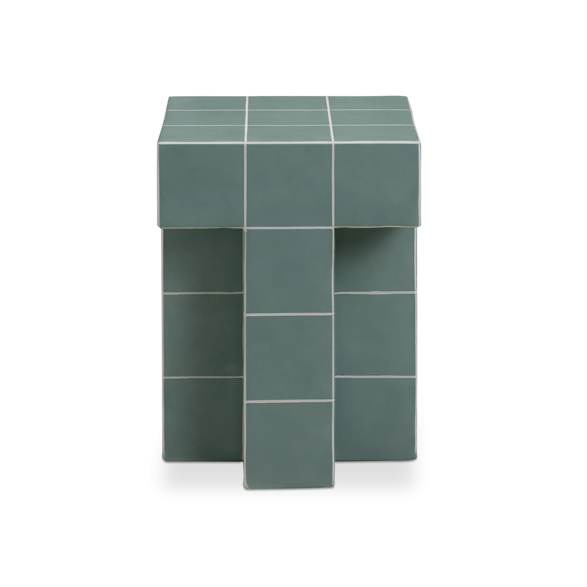 Alma Tile Concrete Indoor/Outdoor Side Table - View 3