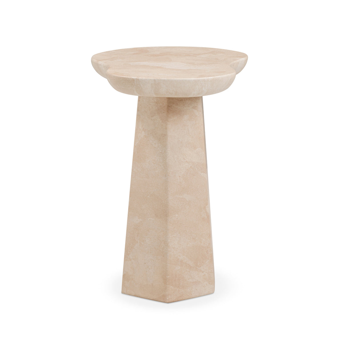 Zaya Rose Faux Marble Indoor/Outdoor Concrete Side Table - View 5
