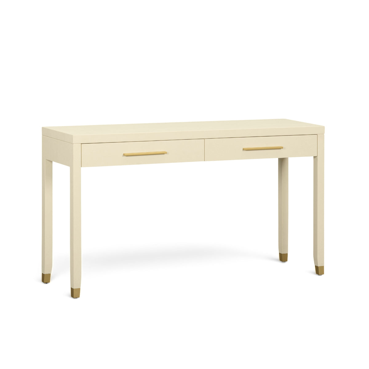 Dani 54" Cream Faux Shagreen 2-Drawer Console Table - View 3