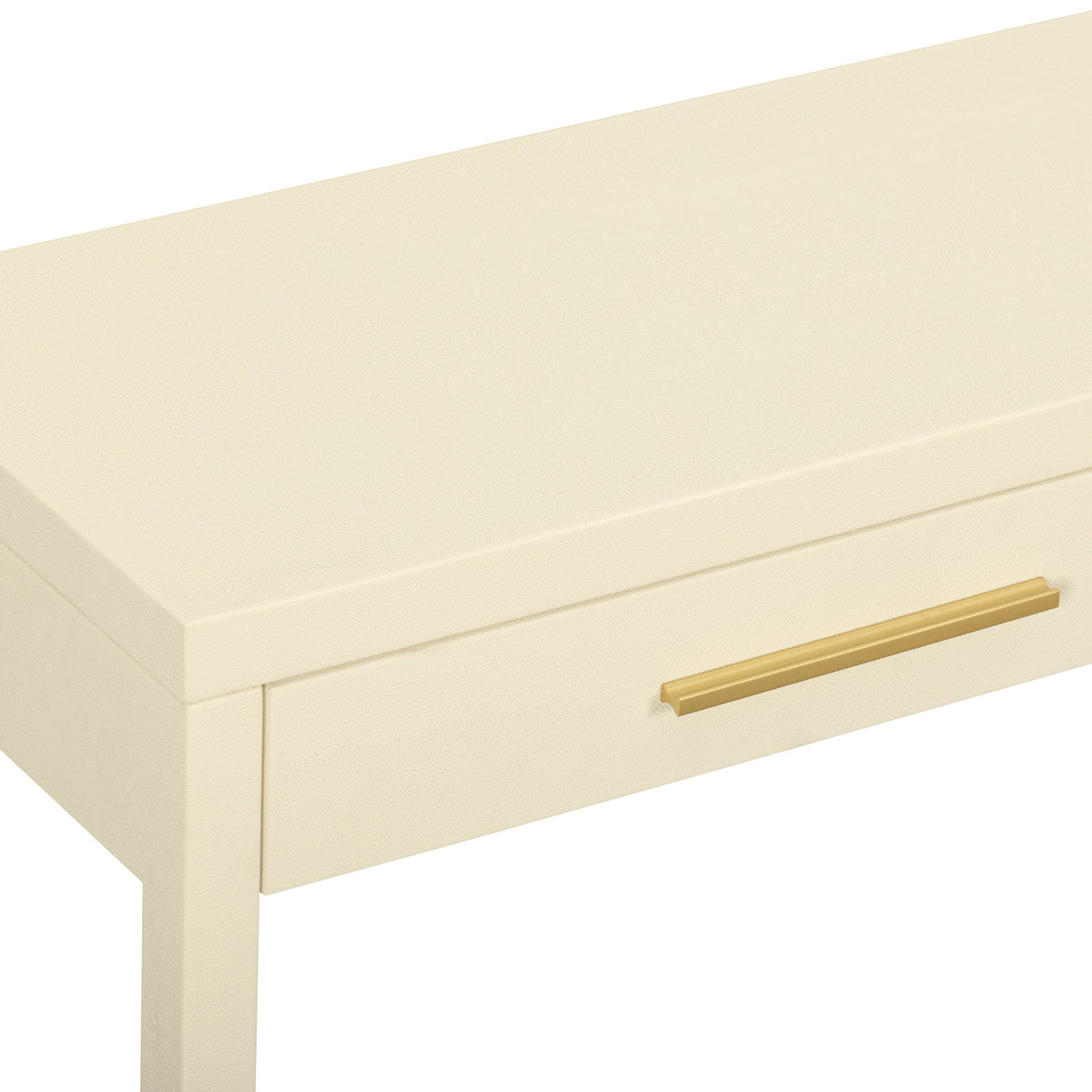 Dani 54" Cream Faux Shagreen 2-Drawer Console Table - View 6