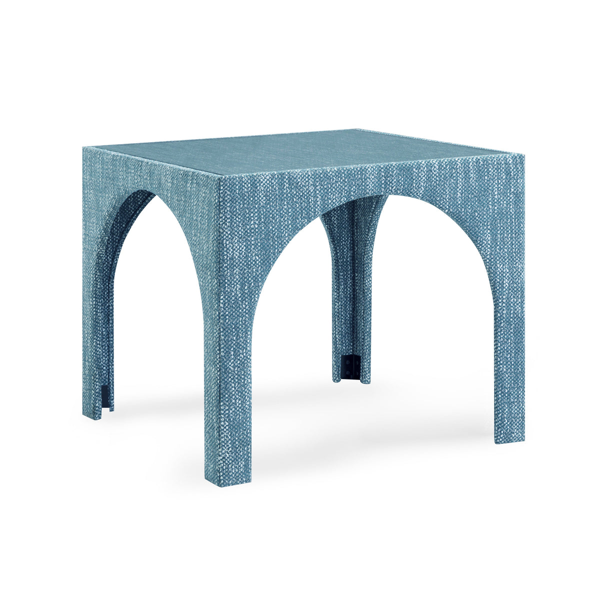 Tomlin Performance Chenille Game Table and Two Ottomans Set - View 25