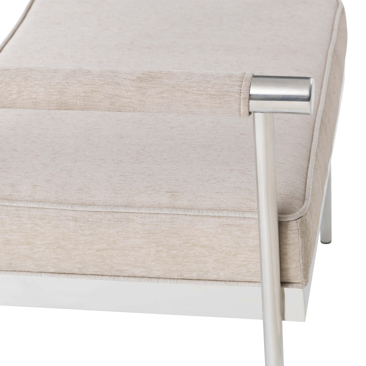 Diva 25" Cream Velvet Bench