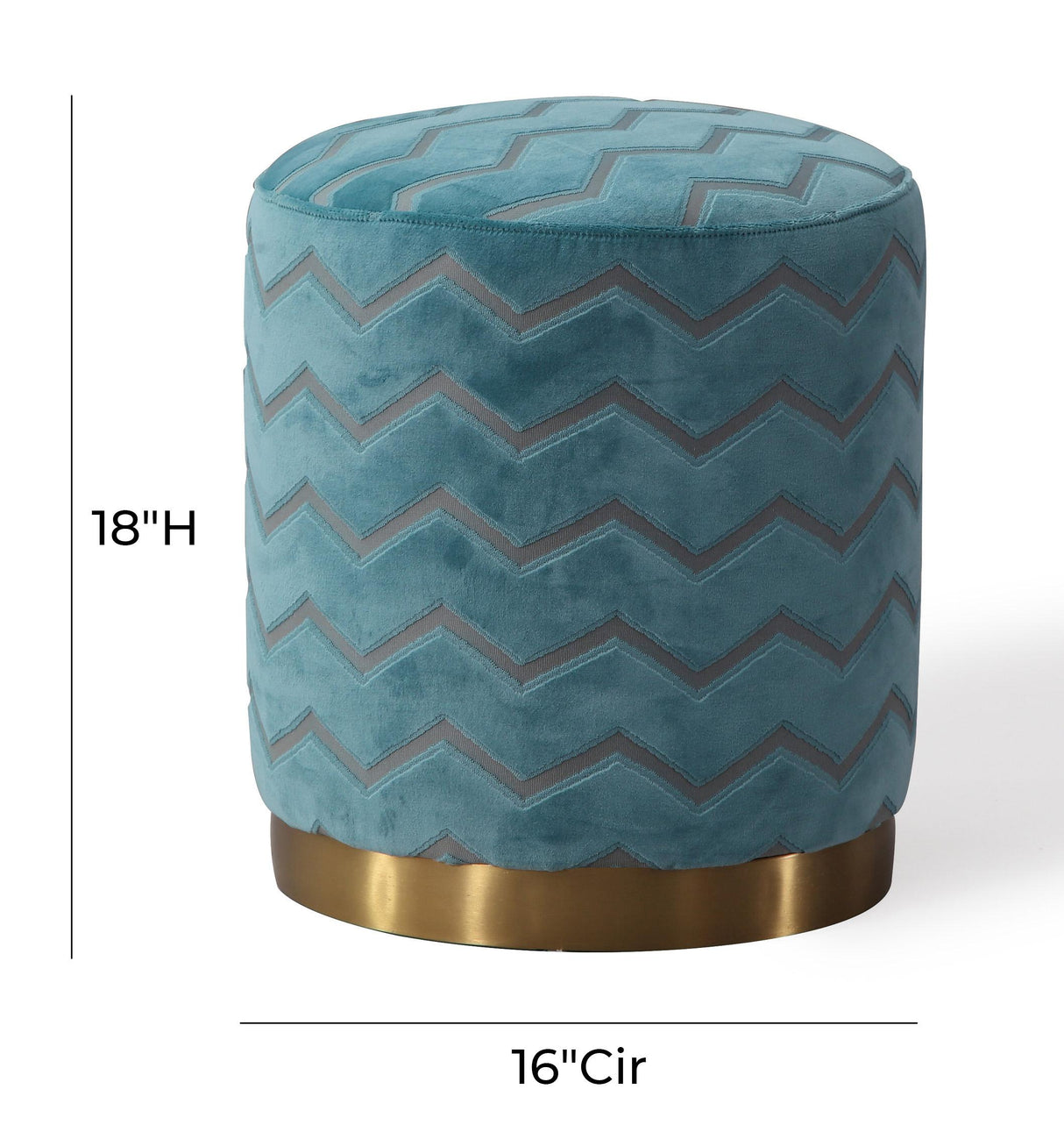 Opal Velvet Ottoman
