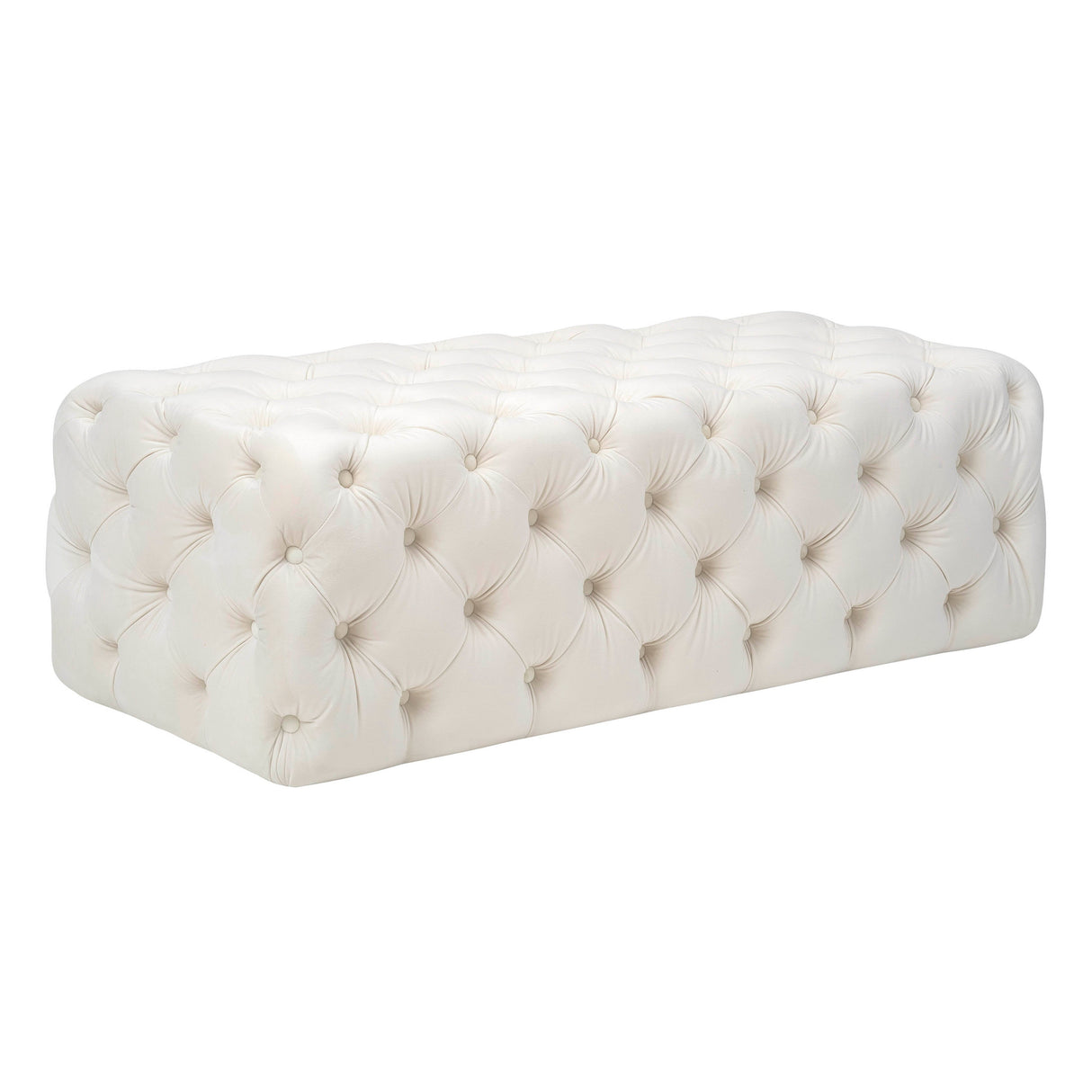 Kaylee 49" Velvet Ottoman
