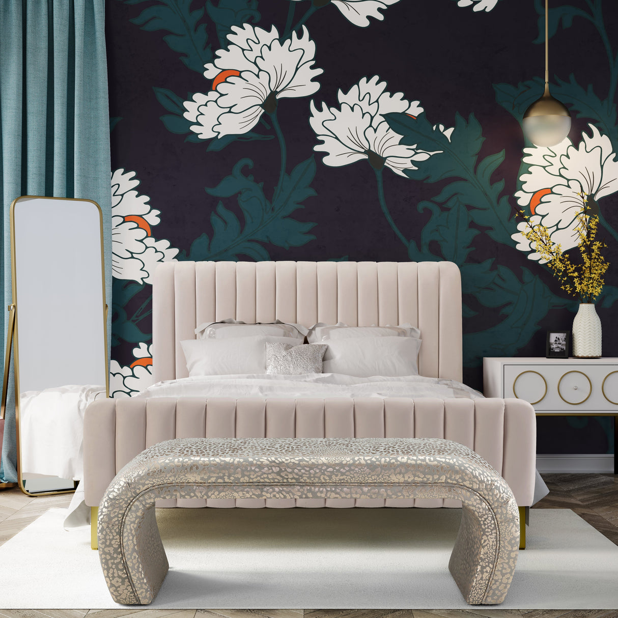 Kenya 48" Velvet Bench