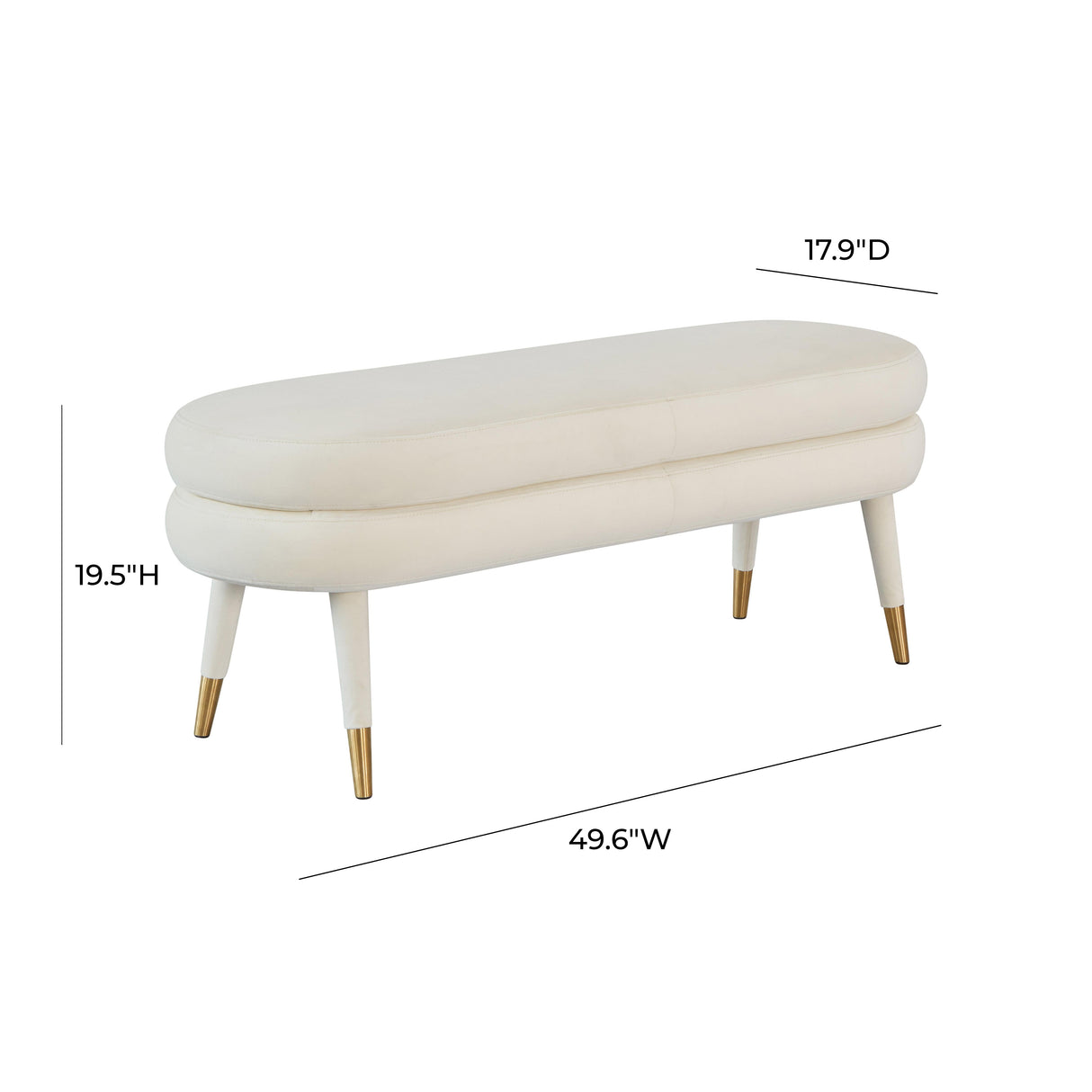Betty 50" Velvet Bench