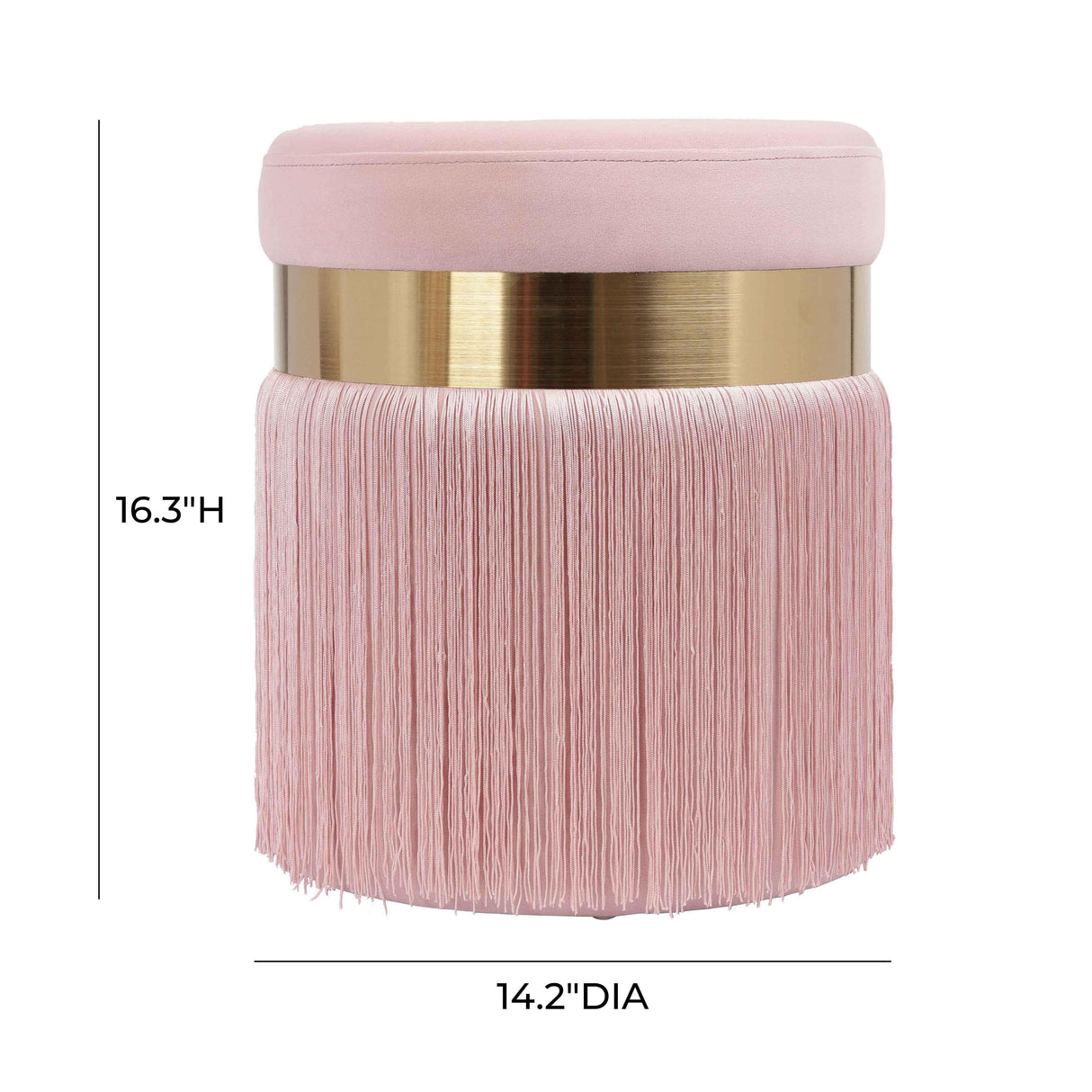 Melody Velvet Tasseled Ottoman