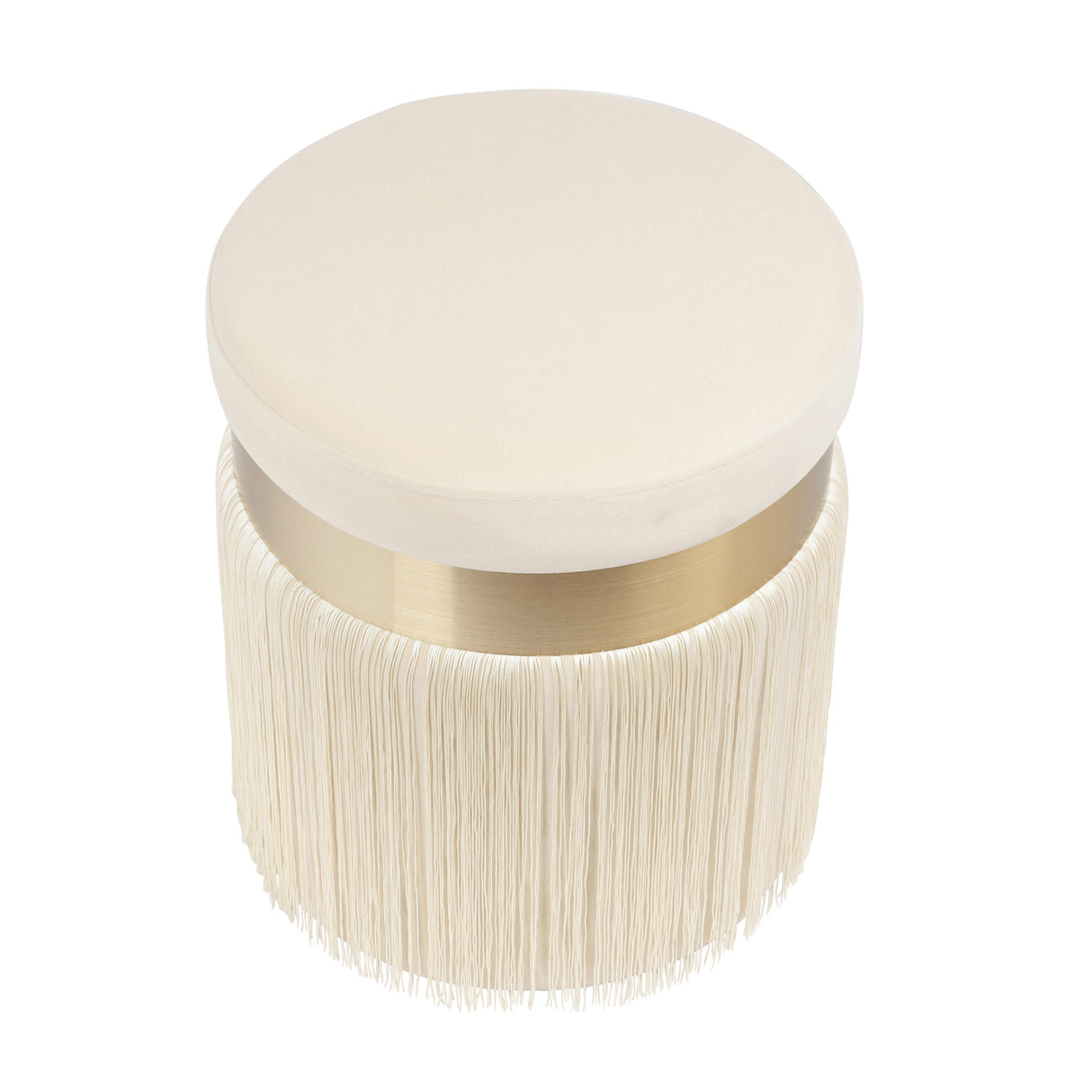 Melody Velvet Tasseled Ottoman