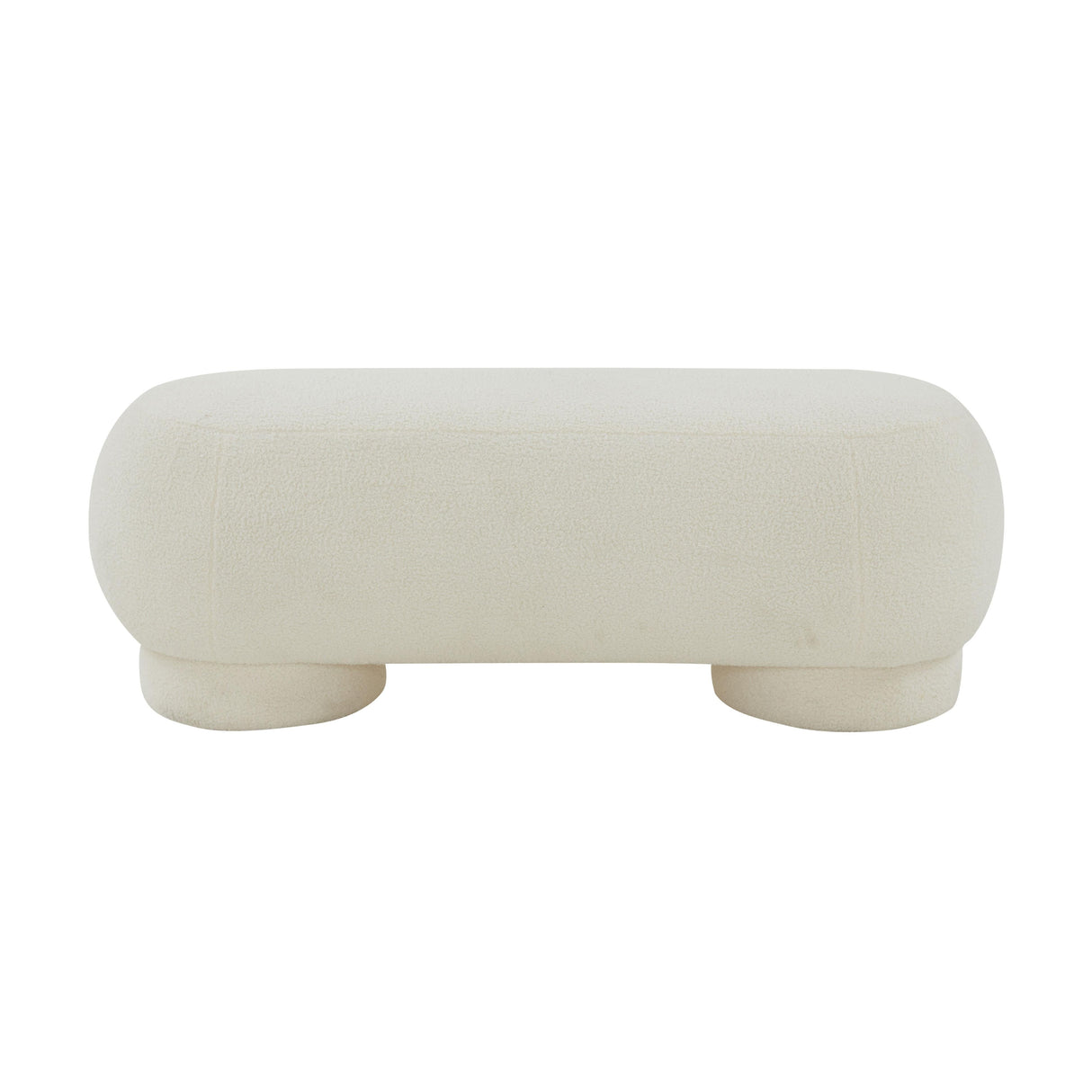 Mara 43" Vegan Shearling Ottoman