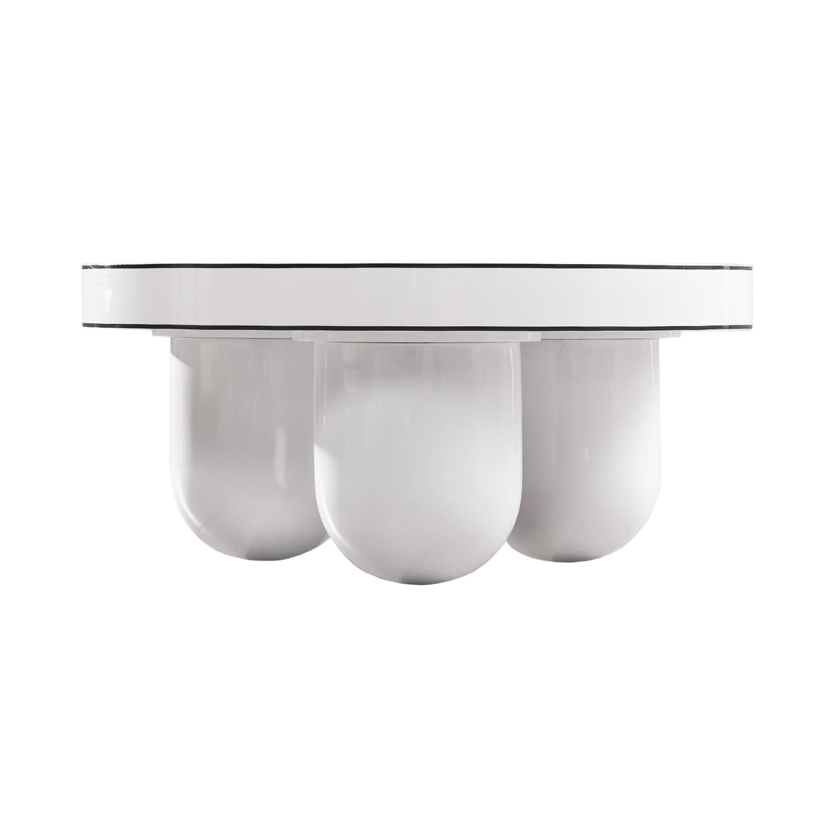 Jasper 33" White Glossy Round Coffee Table