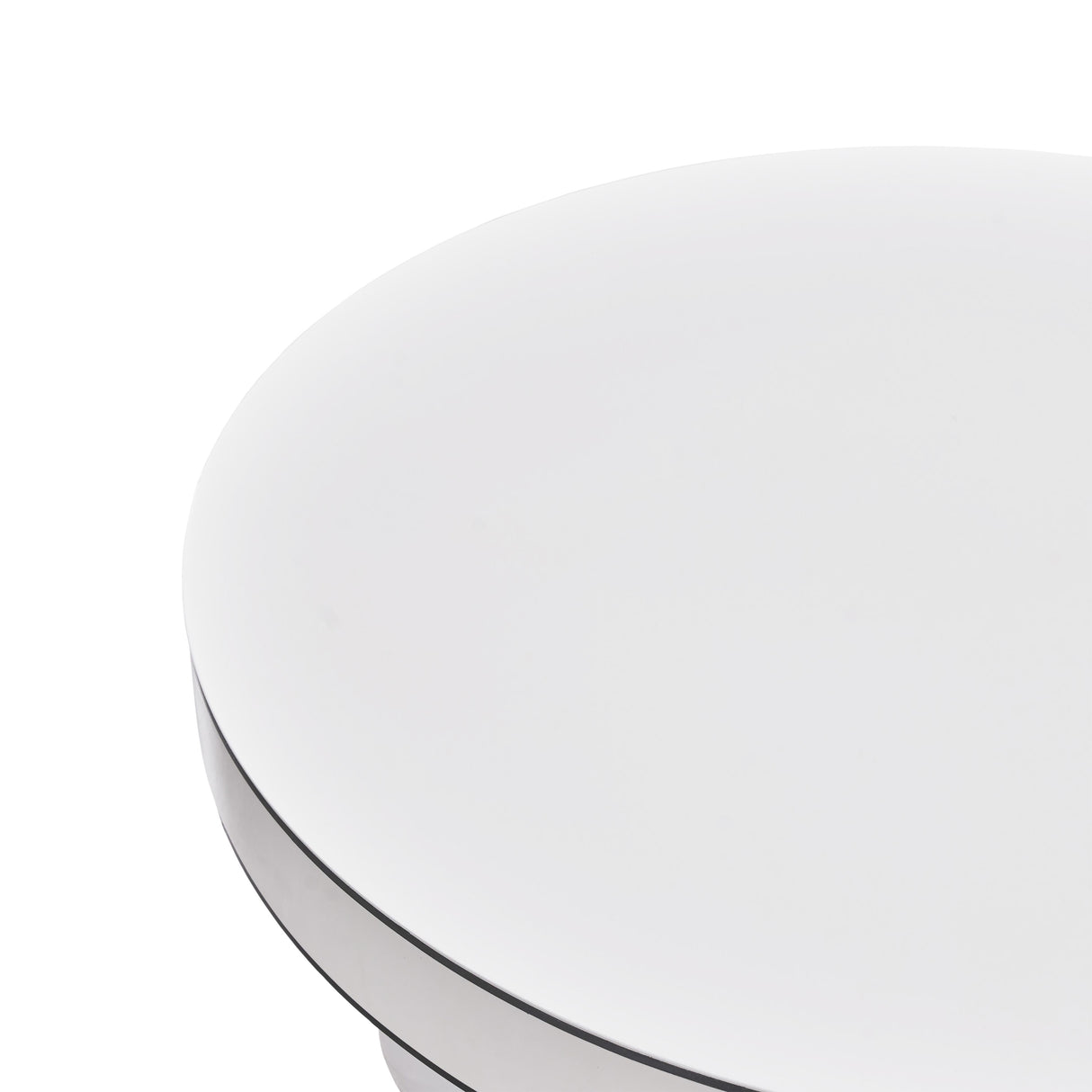 Jasper 33" White Glossy Round Coffee Table