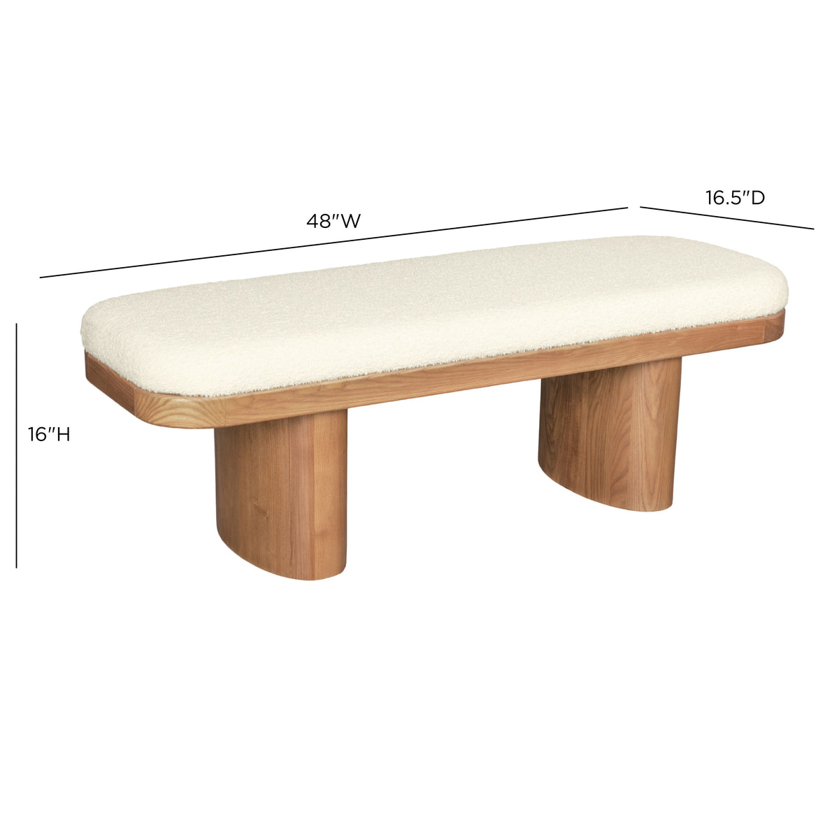 Ollie Upholstered Bench (48"-57") - View 38