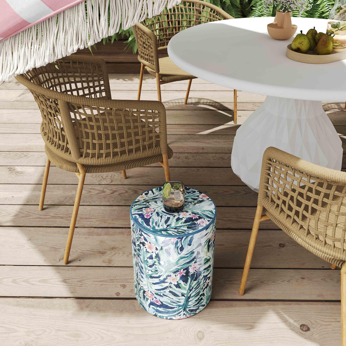 Taurus Ceramic Indoor/Outdoor Stool