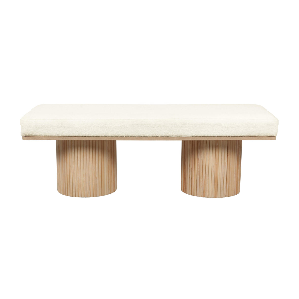 Sagano 48" White Dyed-Yarn Bench