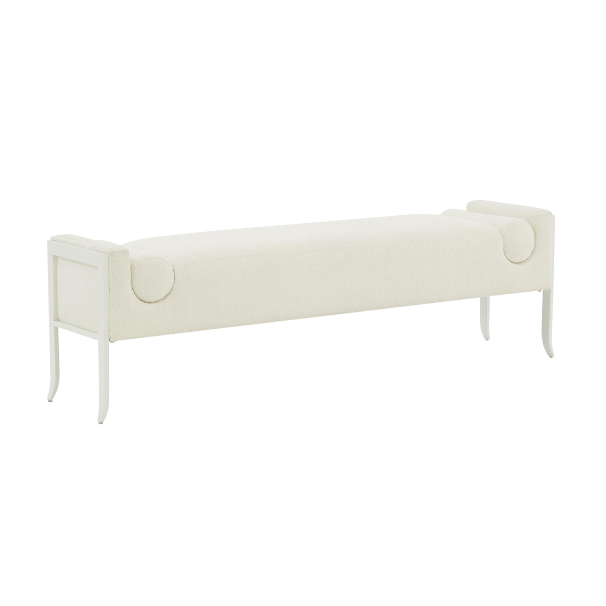 Ines 67" Cream Boucle Bench