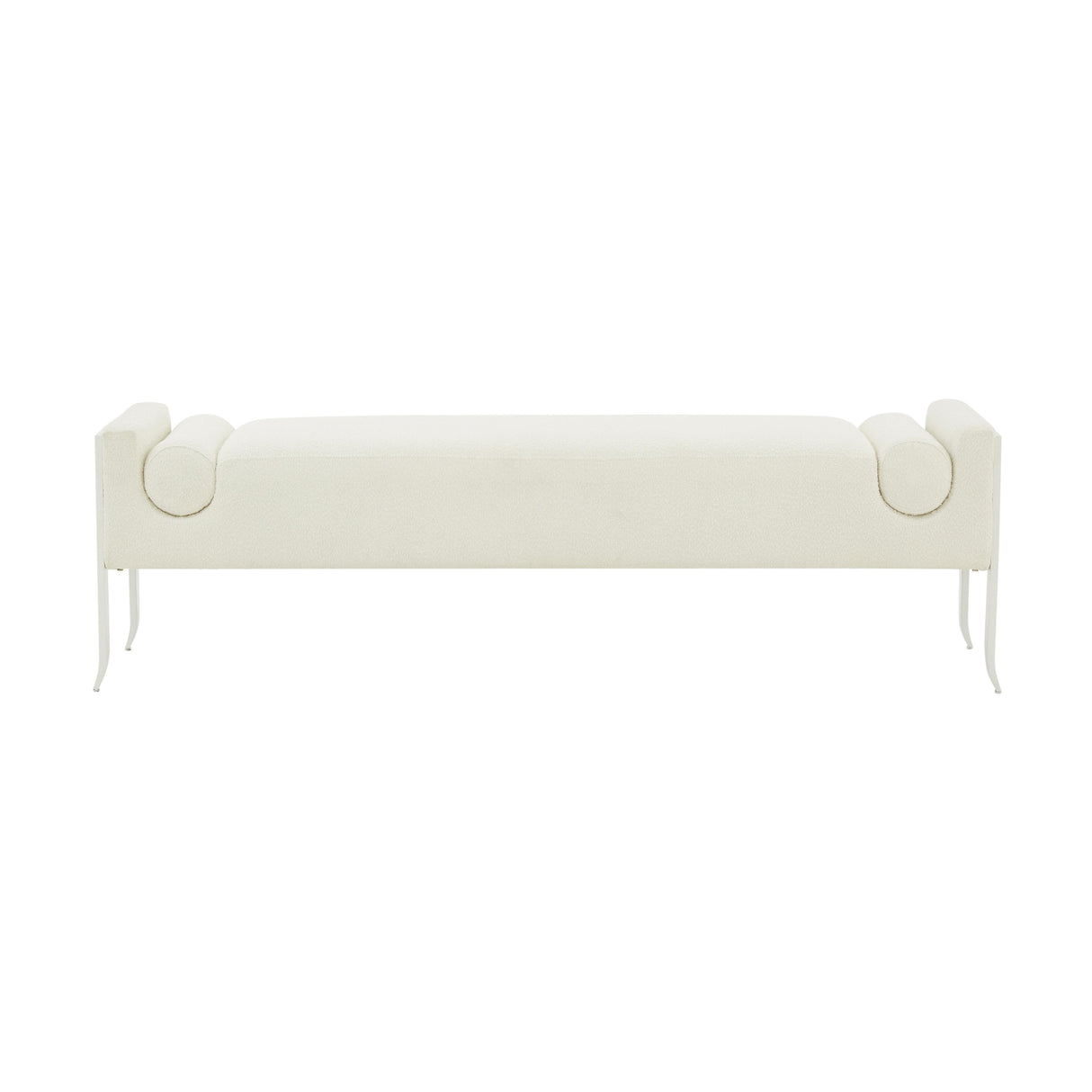 Ines 67" Cream Boucle Bench
