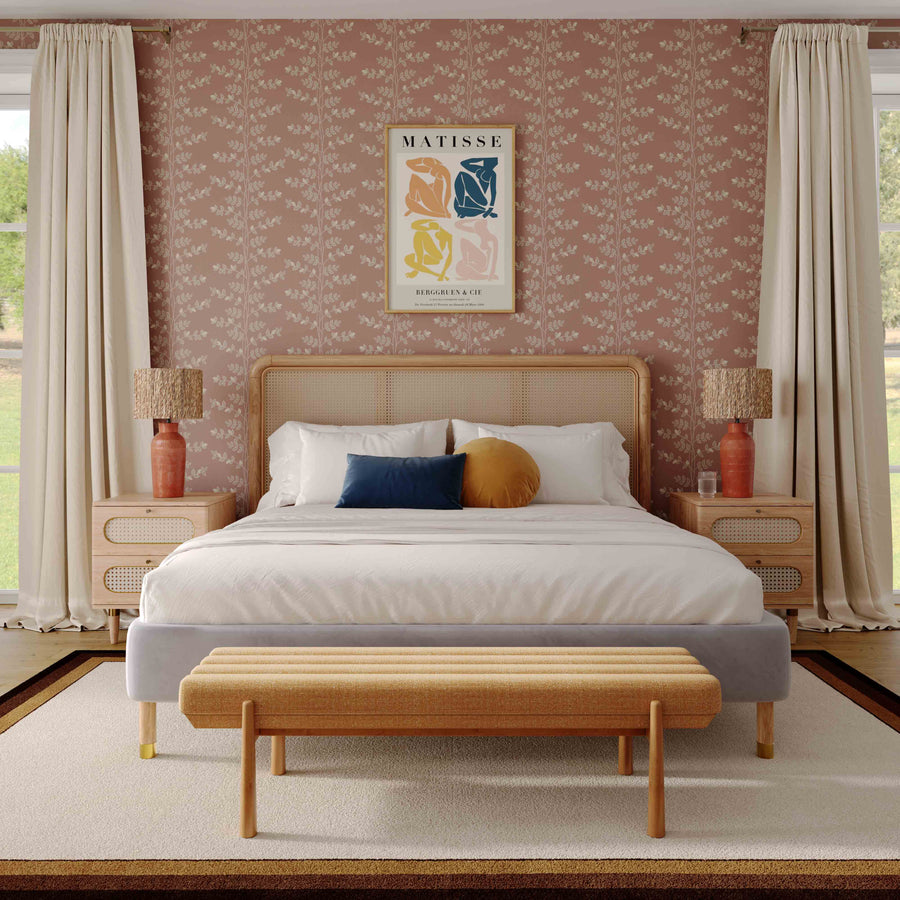 Julianna 56" Sunflower Yellow Heavy Linen Bench