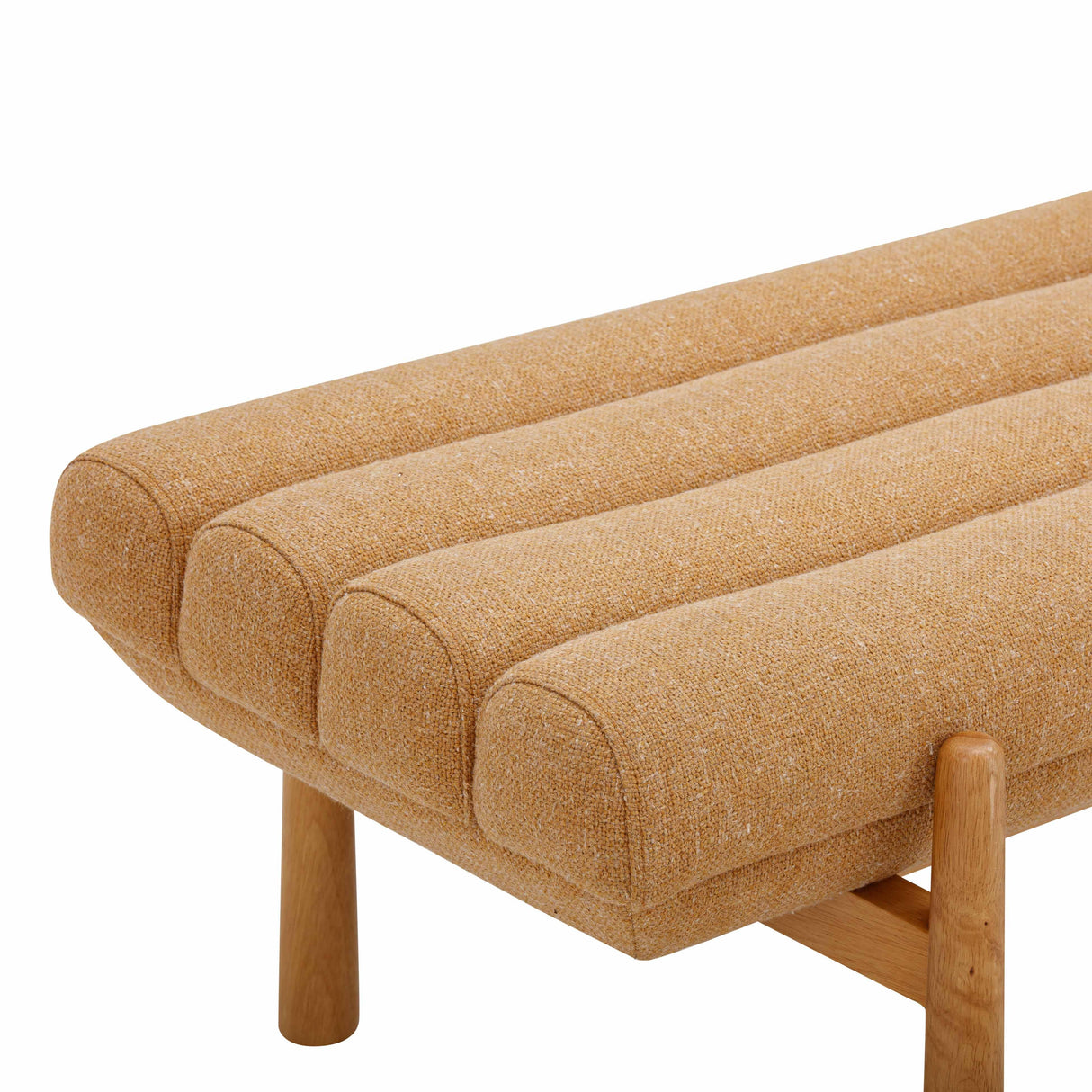 Julianna 56" Sunflower Yellow Heavy Linen Bench