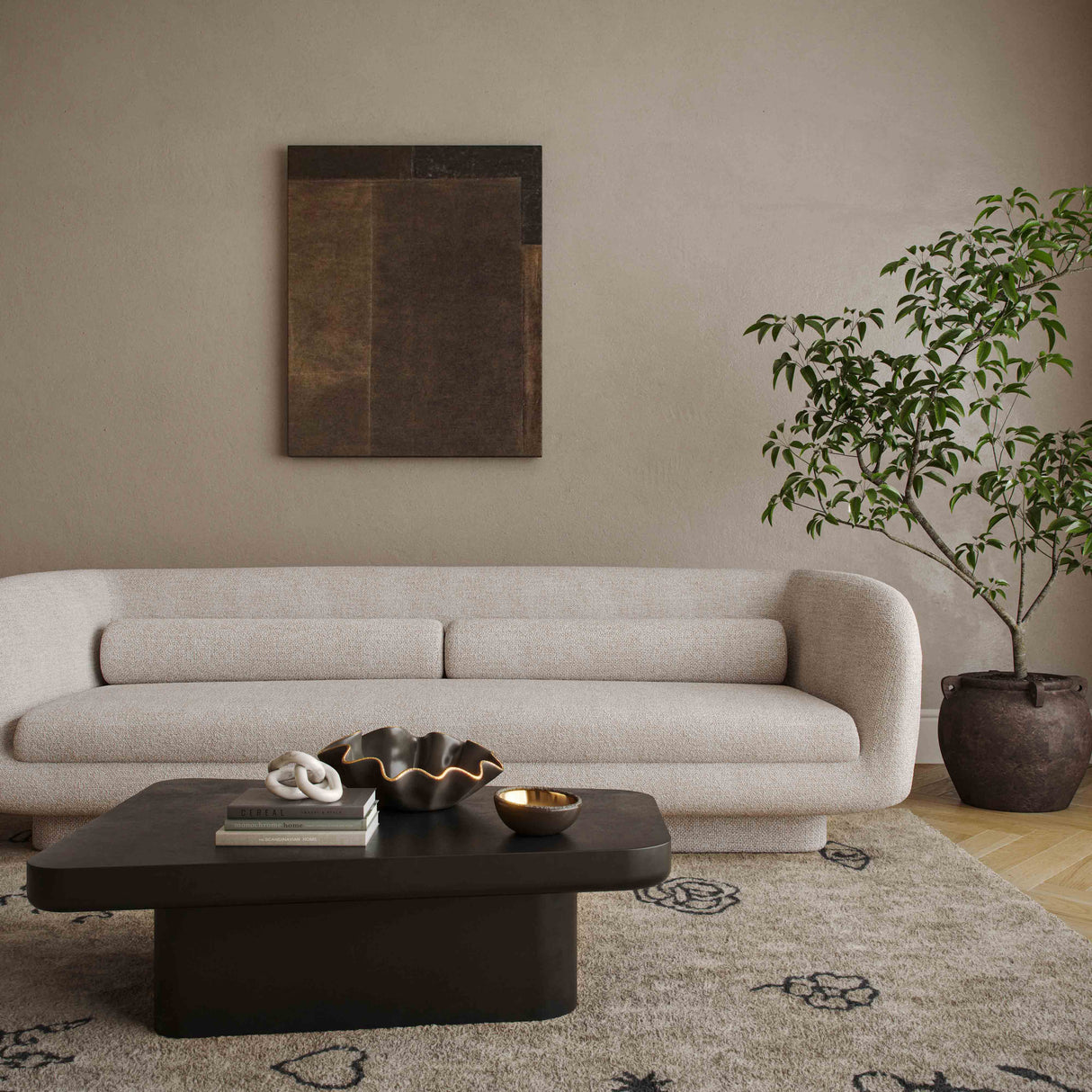 Simone 96" Cream Boucle Sofa