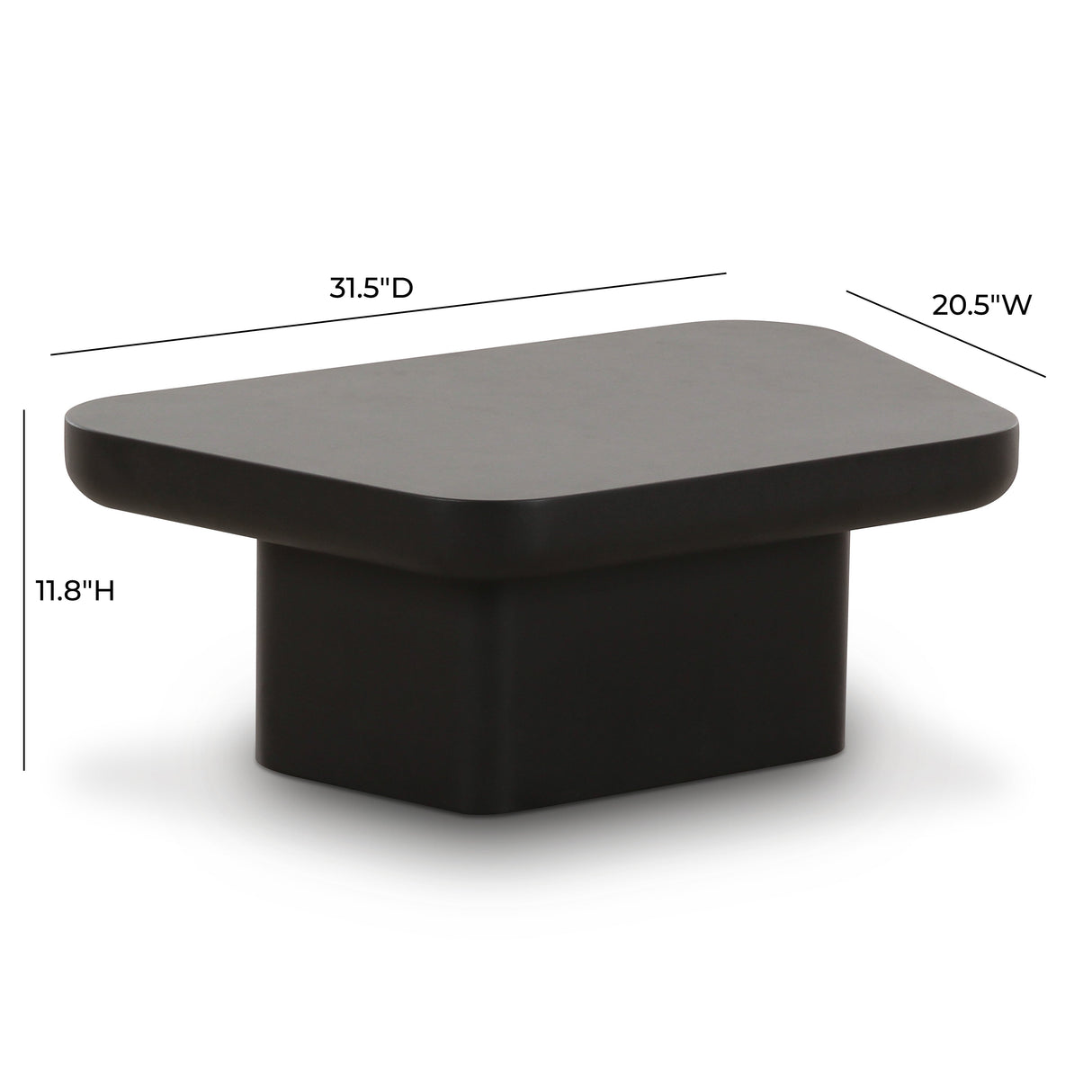 Yoko Black Coffee Table (31.5"-38.6")
