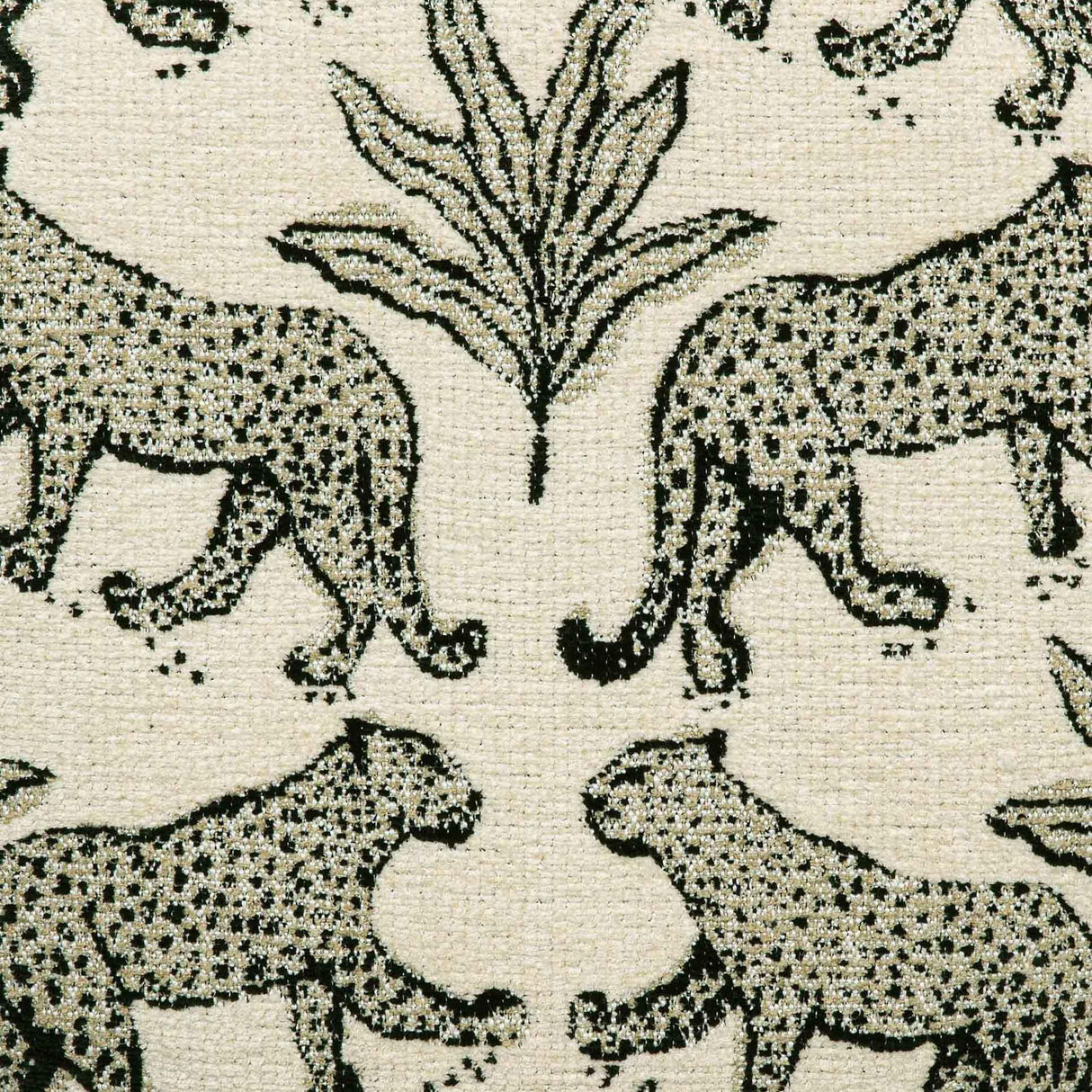 Raji Leopard Jacquard Ottoman