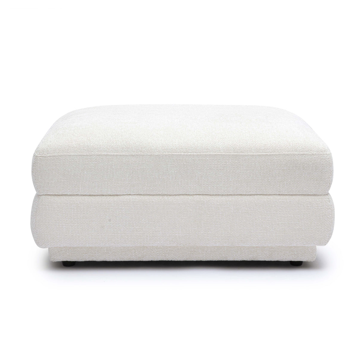 Perry Cream Chenille Modular Ottoman