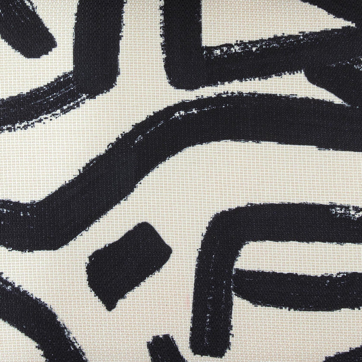 Pippa Black Brushstroke Print Stool