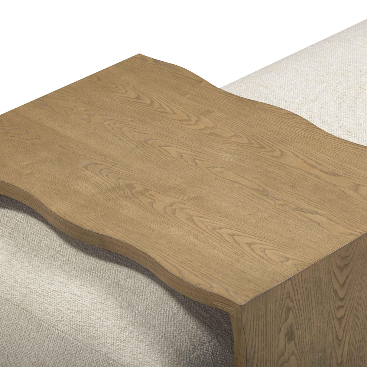 Spencer Performance Basketweave Ottoman with Bridge Table